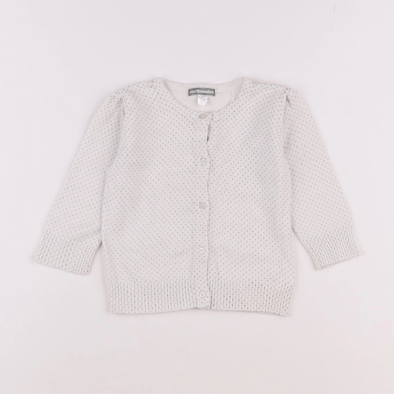 Vertbaudet - gilet beige - 9 mois