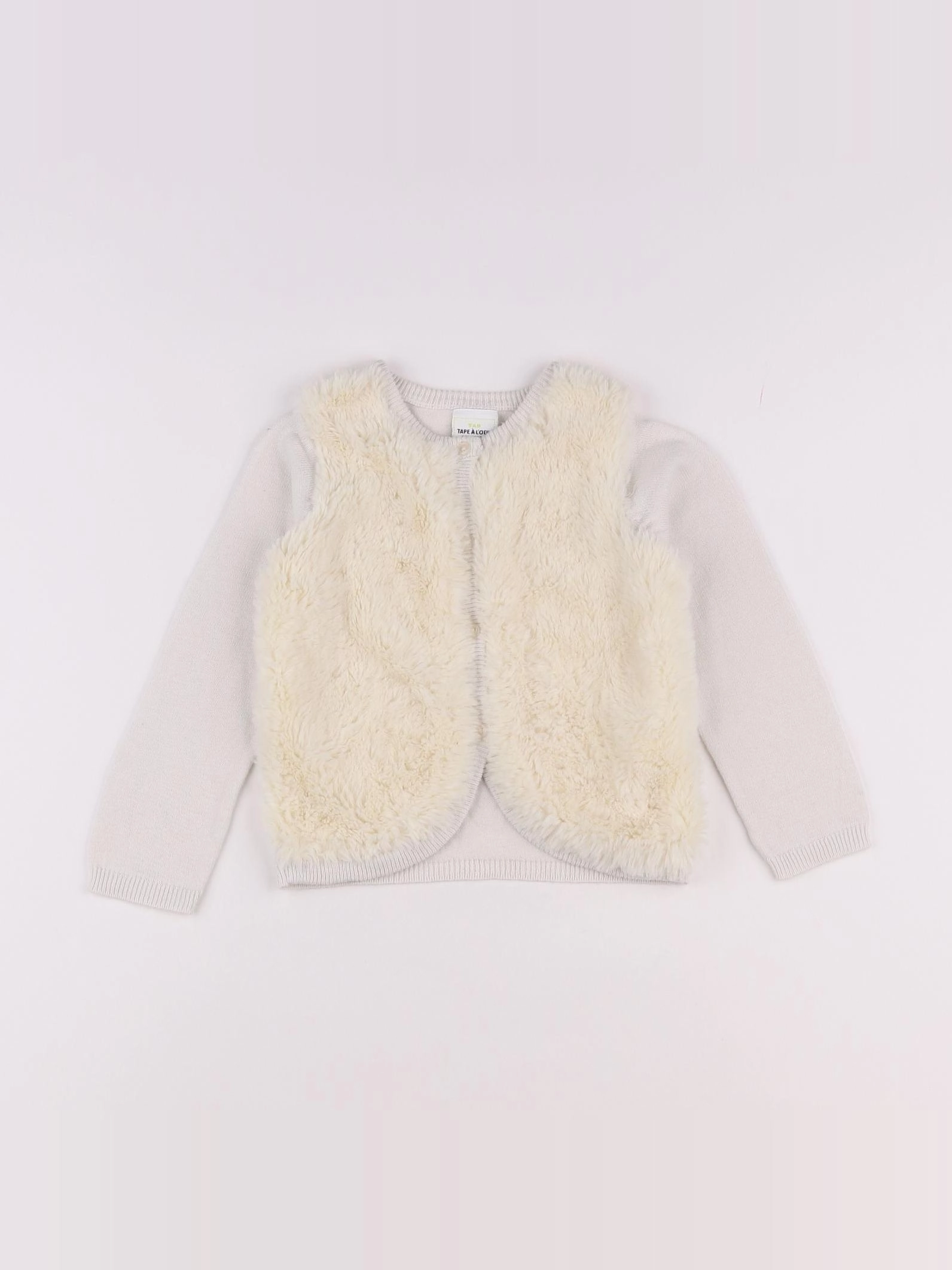 Tape à l'oeil - gilet blanc - 18 mois