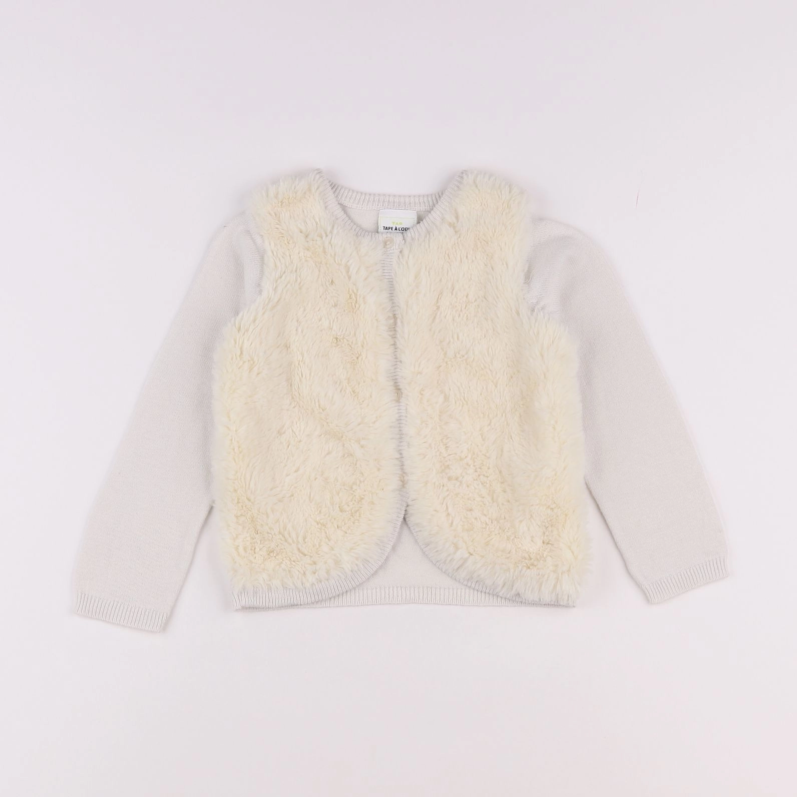 Tape à l'oeil - gilet blanc - 18 mois