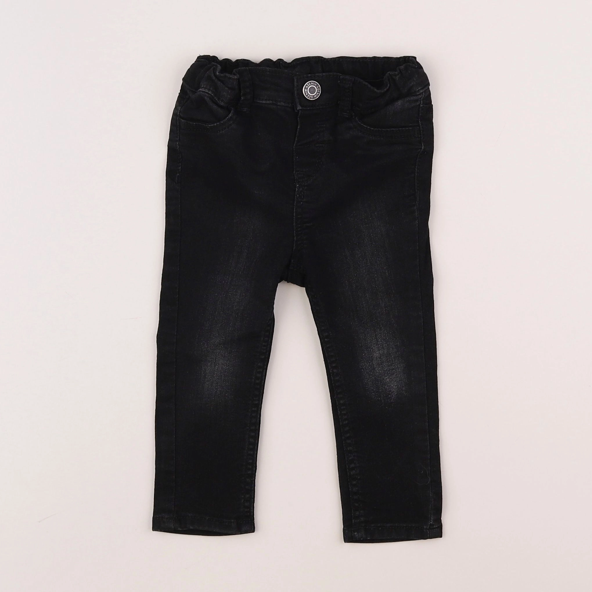 H&M - jean noir - 6/9 mois