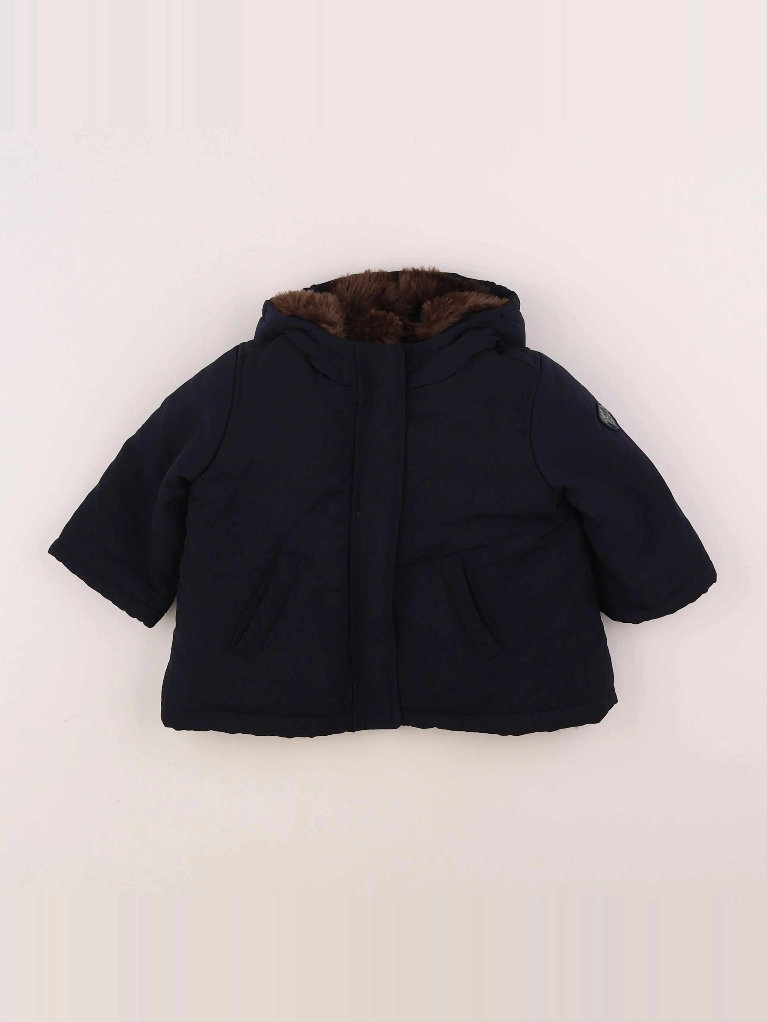 Bonpoint - doudoune bleu - 12 mois