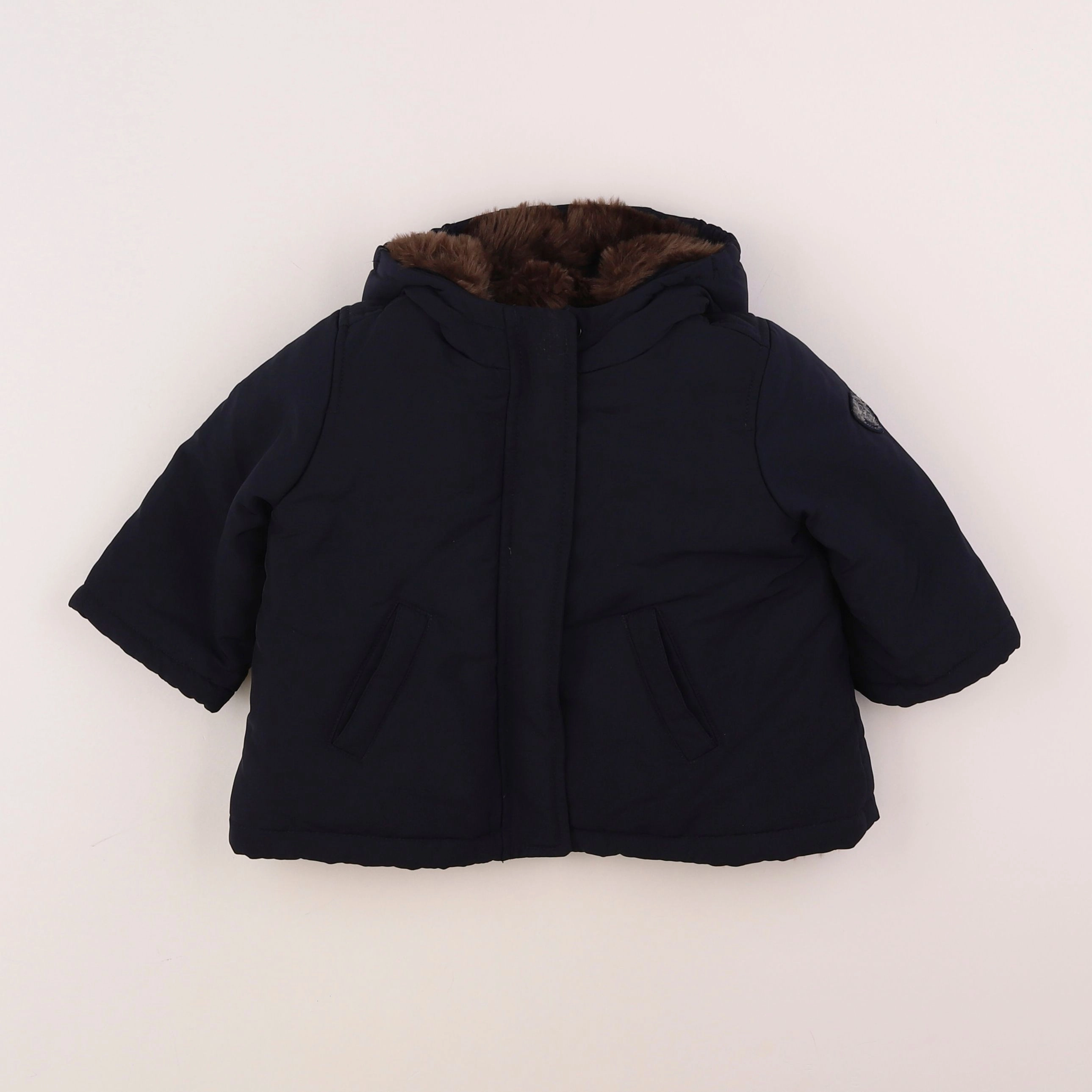 Bonpoint - doudoune bleu - 12 mois