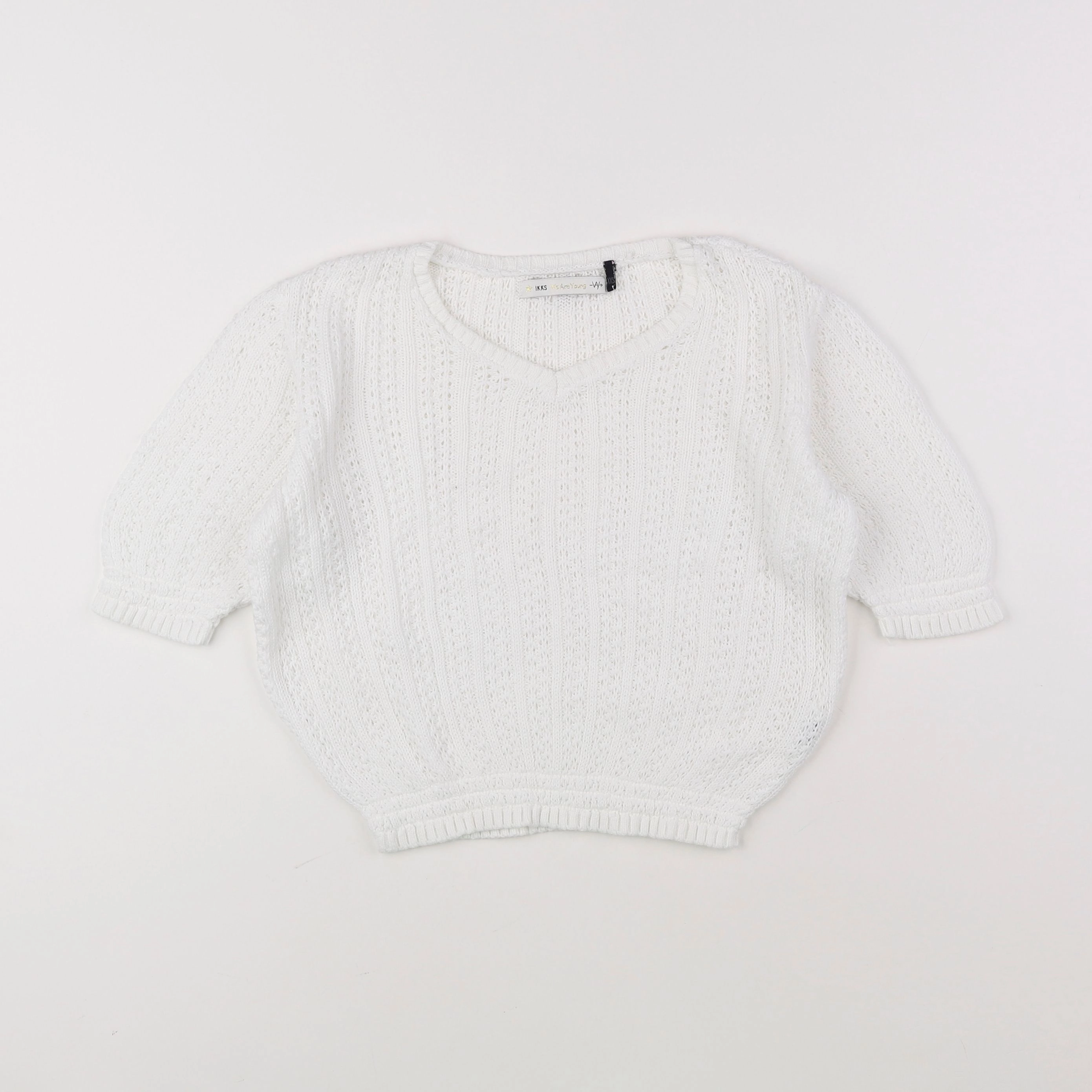 IKKS - pull blanc - 10 ans