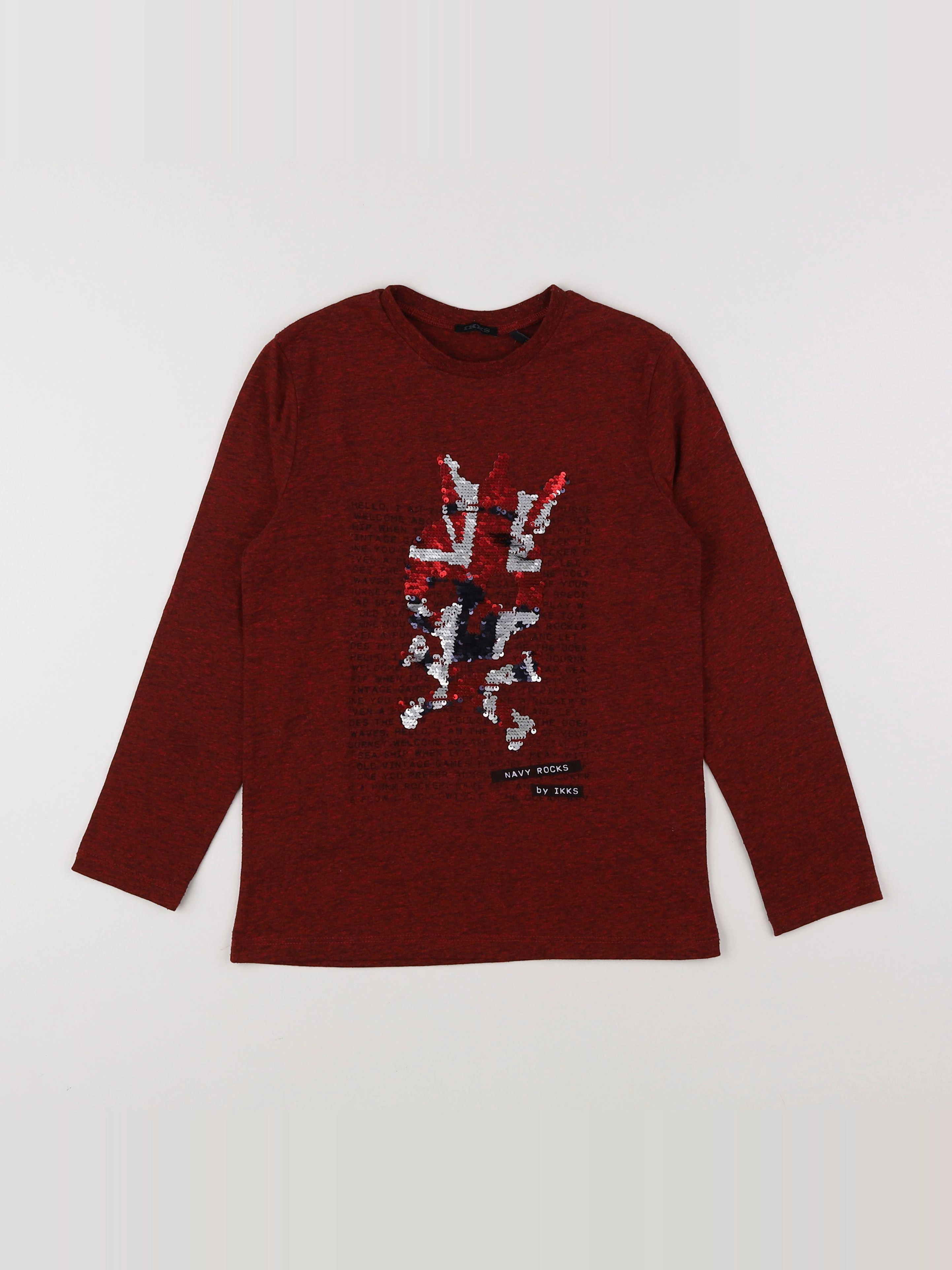 IKKS - tee-shirt rouge - 8 ans