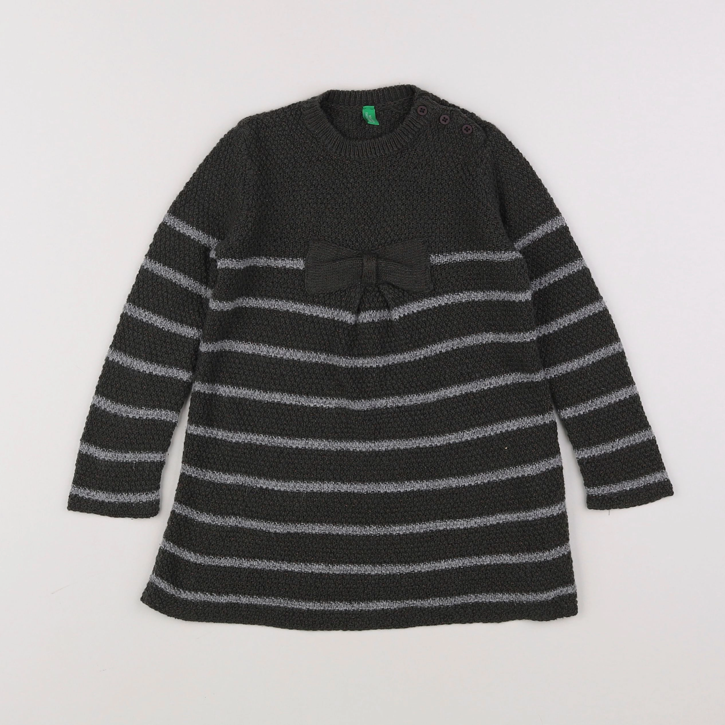 Benetton - robe gris - 6 ans