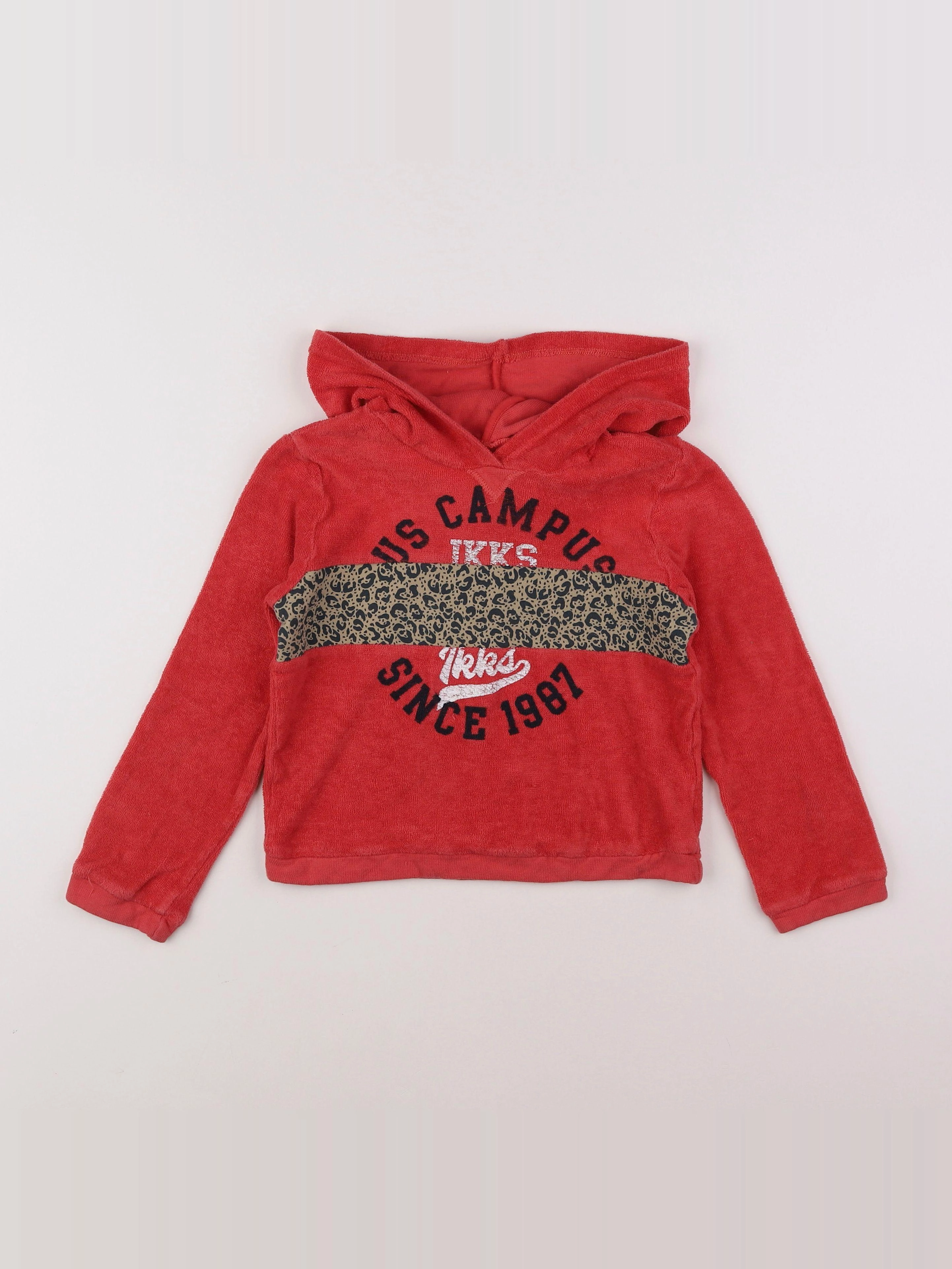 IKKS - sweat rouge - 8 ans