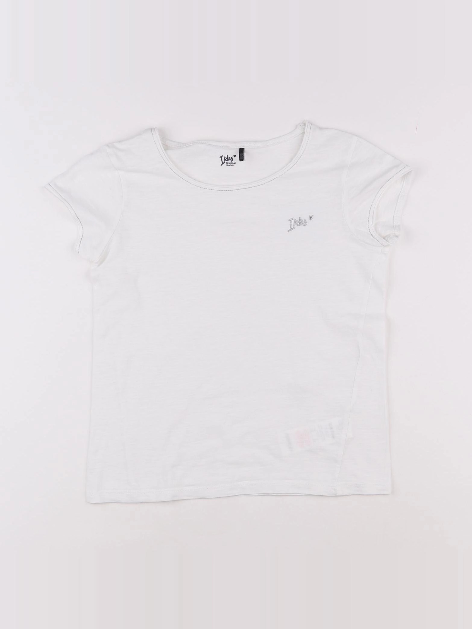 IKKS - tee-shirt argent, blanc - 10 ans