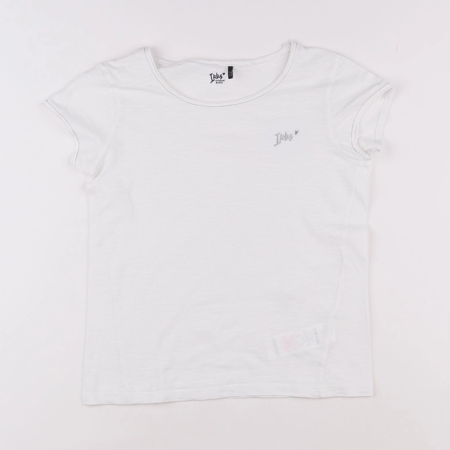 IKKS - tee-shirt argent, blanc - 10 ans