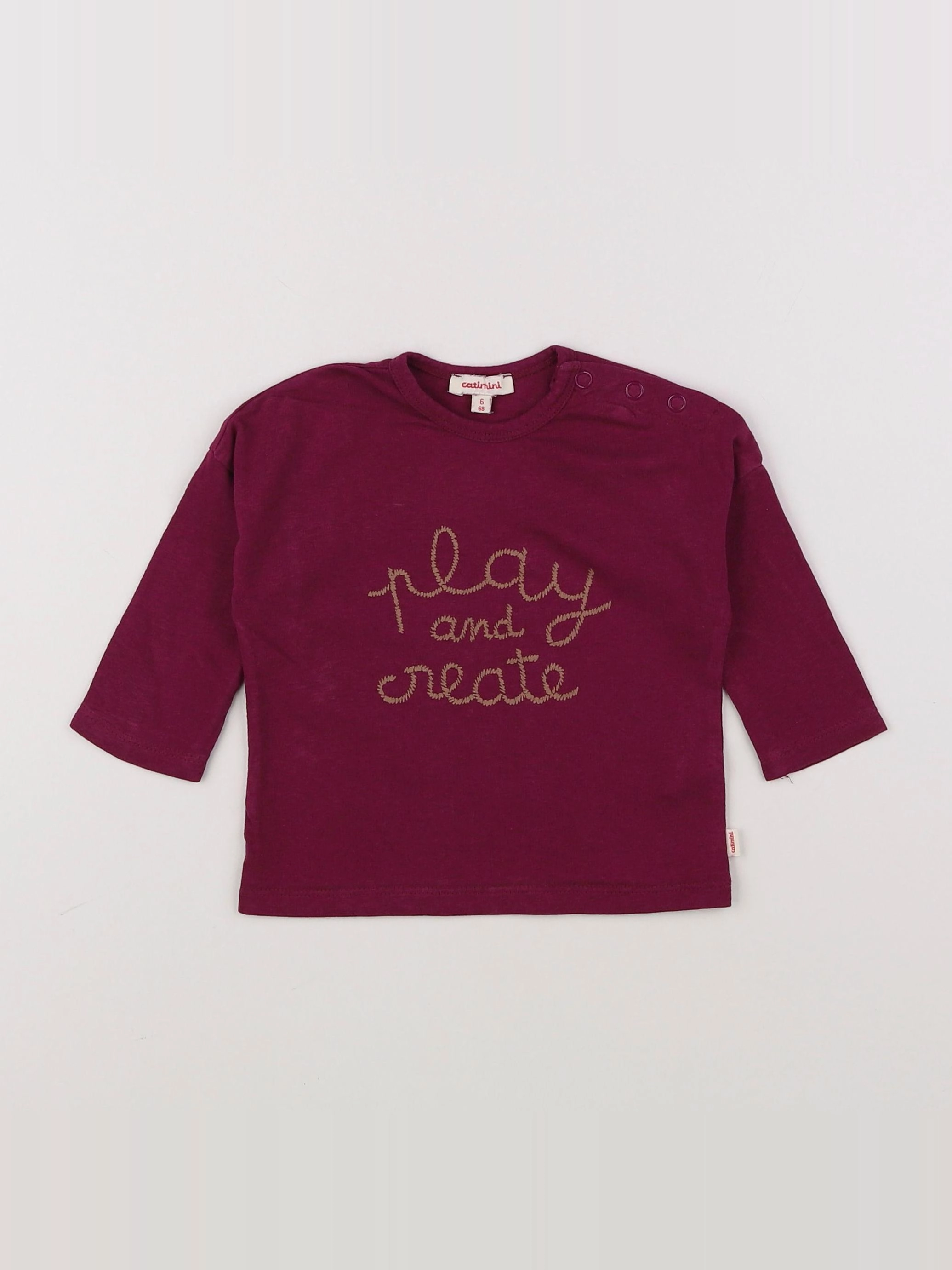 Catimini - tee-shirt violet - 6 mois