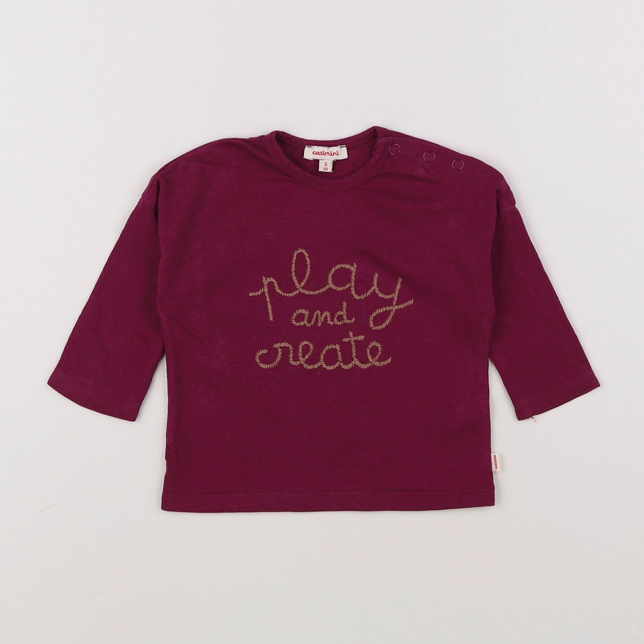 Catimini - tee-shirt violet - 6 mois