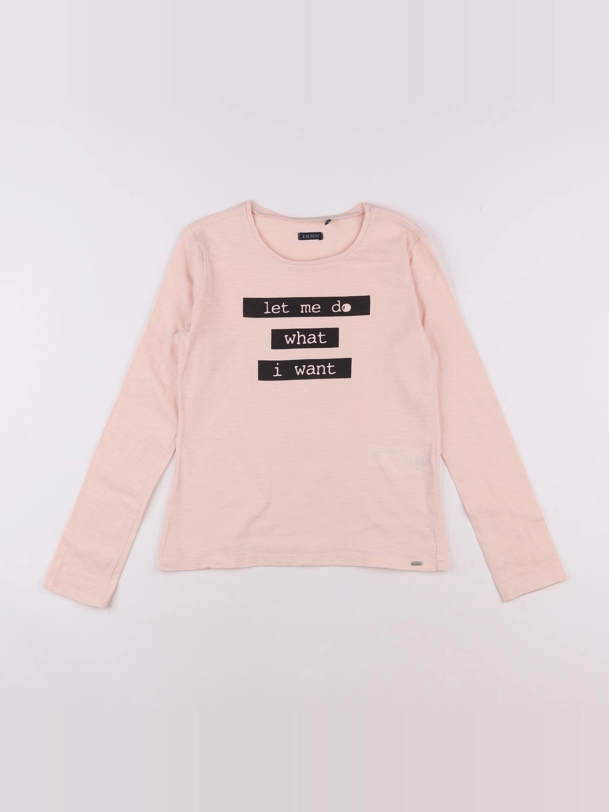IKKS - tee-shirt rose - 10 ans