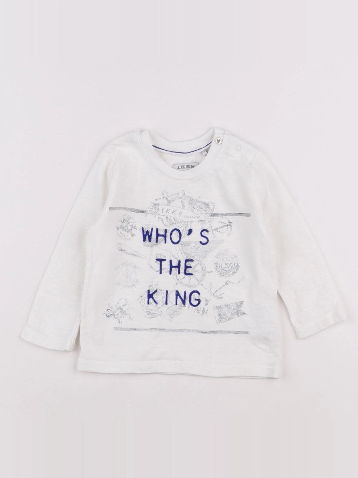 IKKS - tee-shirt blanc - 6 mois