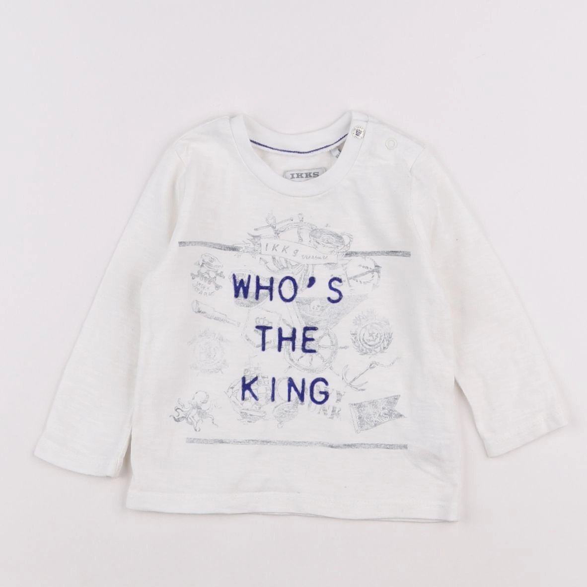 IKKS - tee-shirt blanc - 6 mois