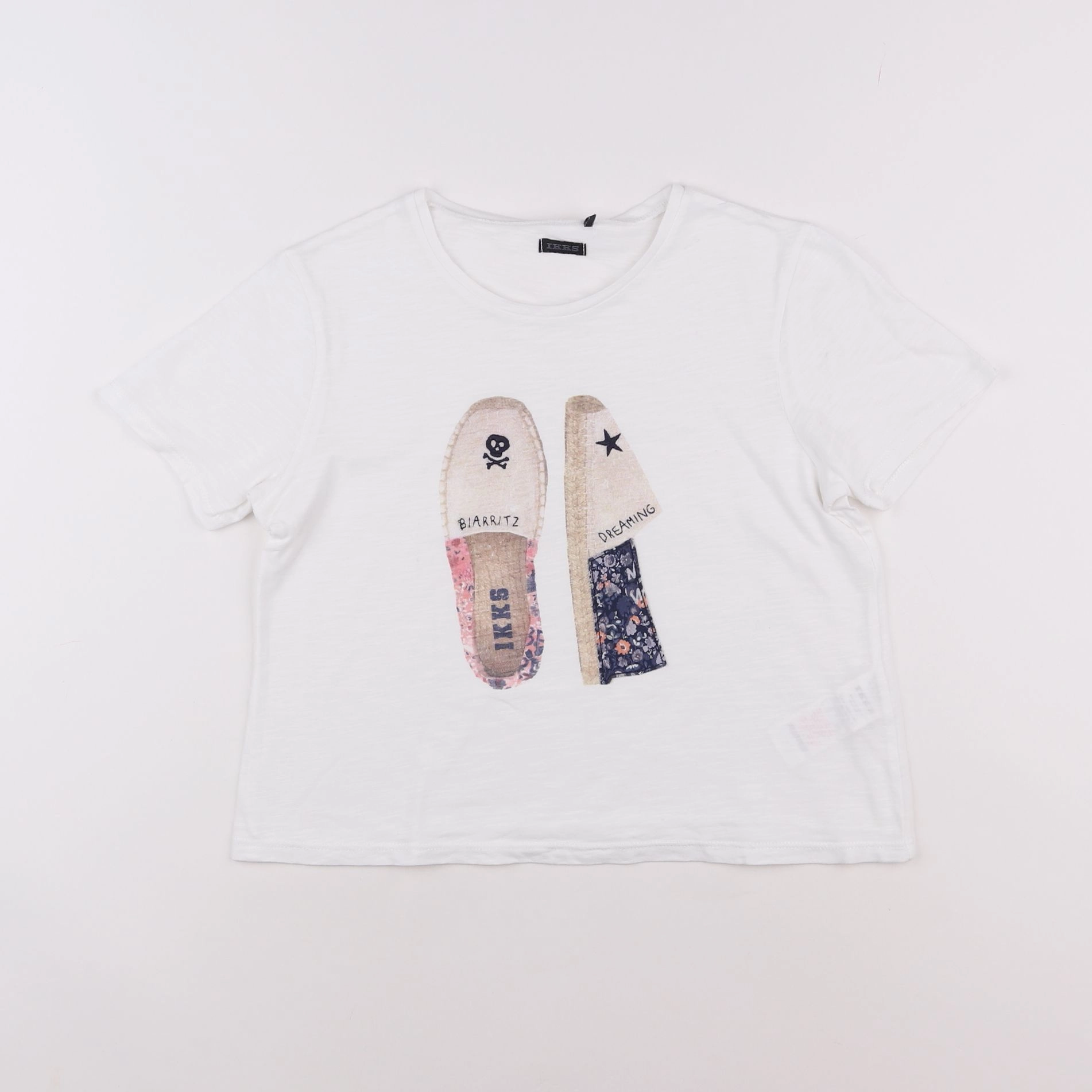 IKKS - tee-shirt blanc - 10 ans