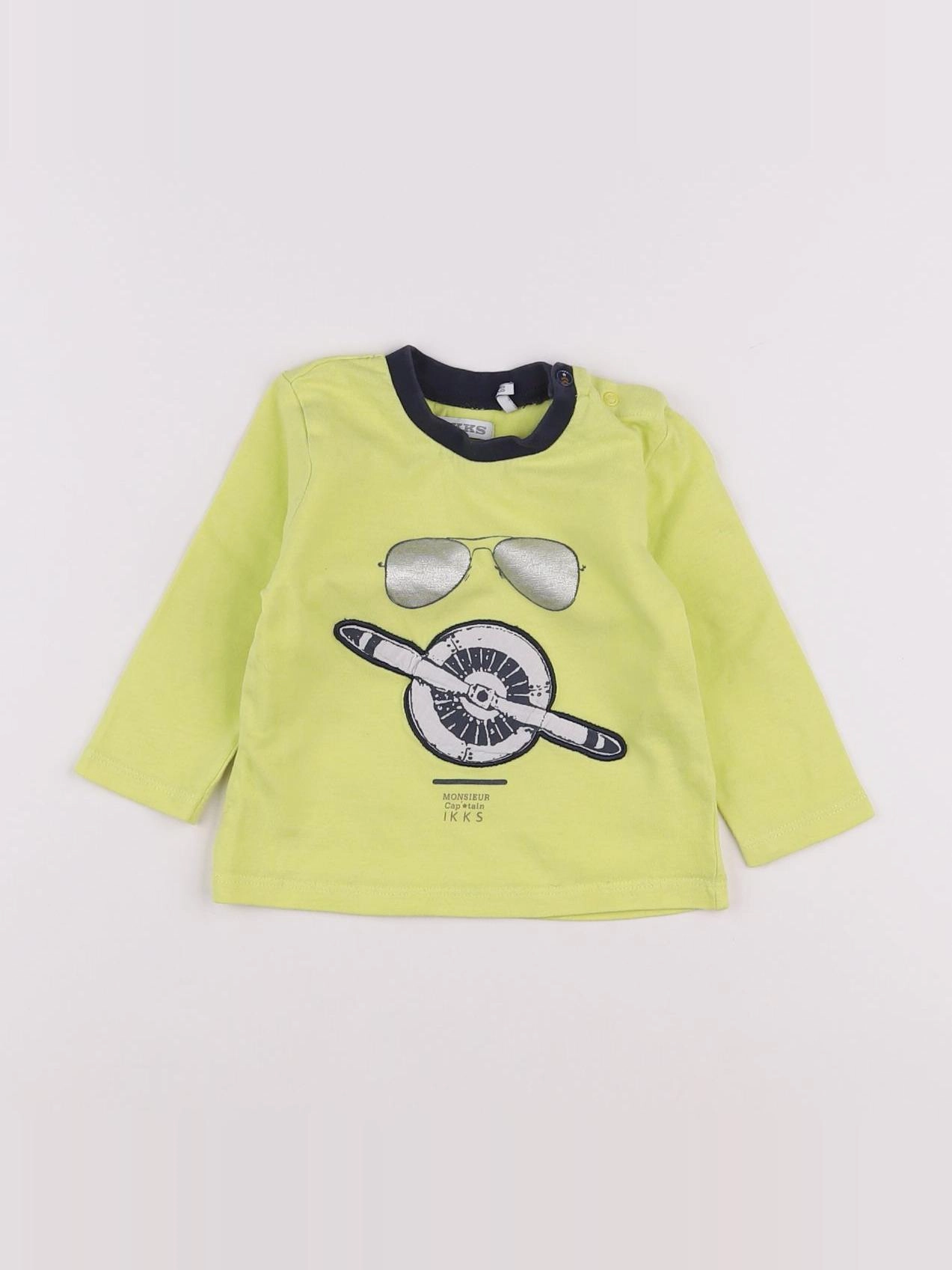 IKKS - tee-shirt jaune - 6 mois