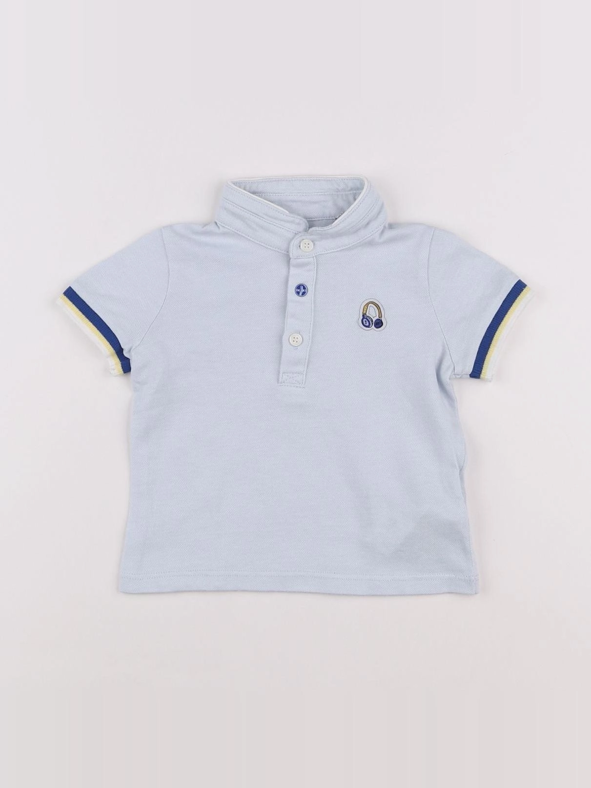 IKKS - polo bleu - 12 mois