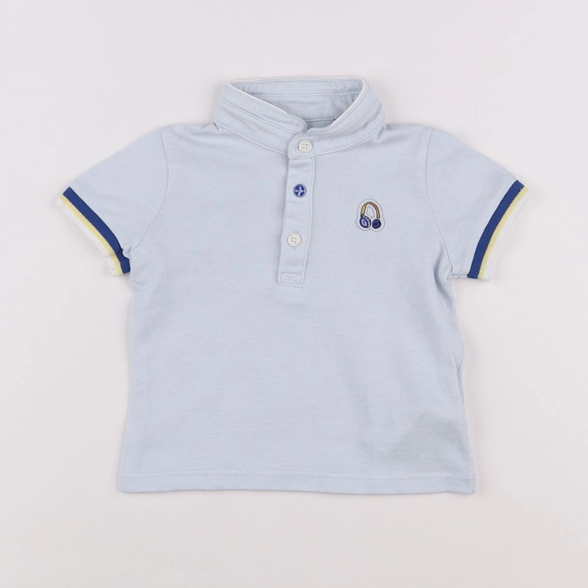 IKKS - polo bleu - 12 mois