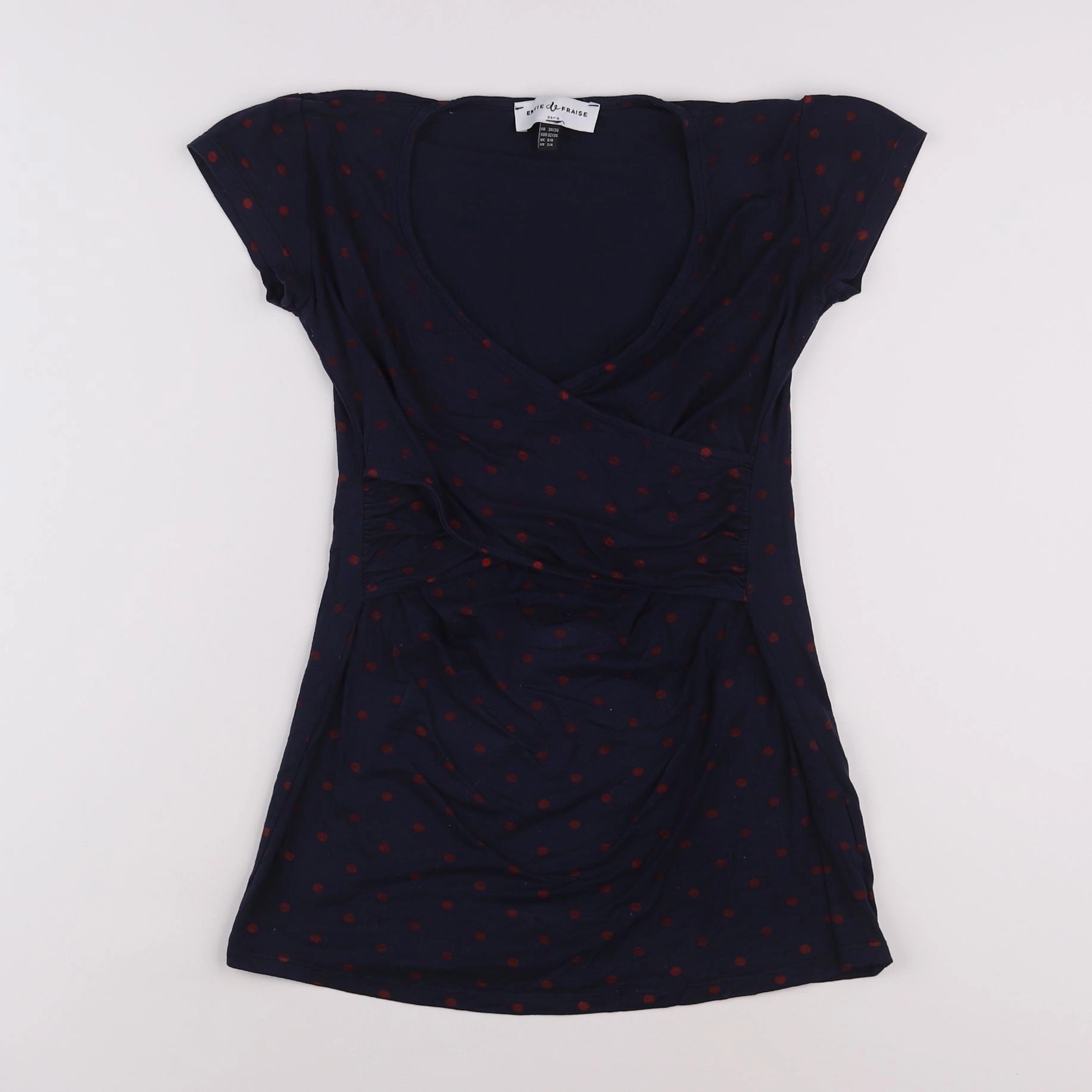 Envie de fraise - tee-shirt bleu - 34 à 36