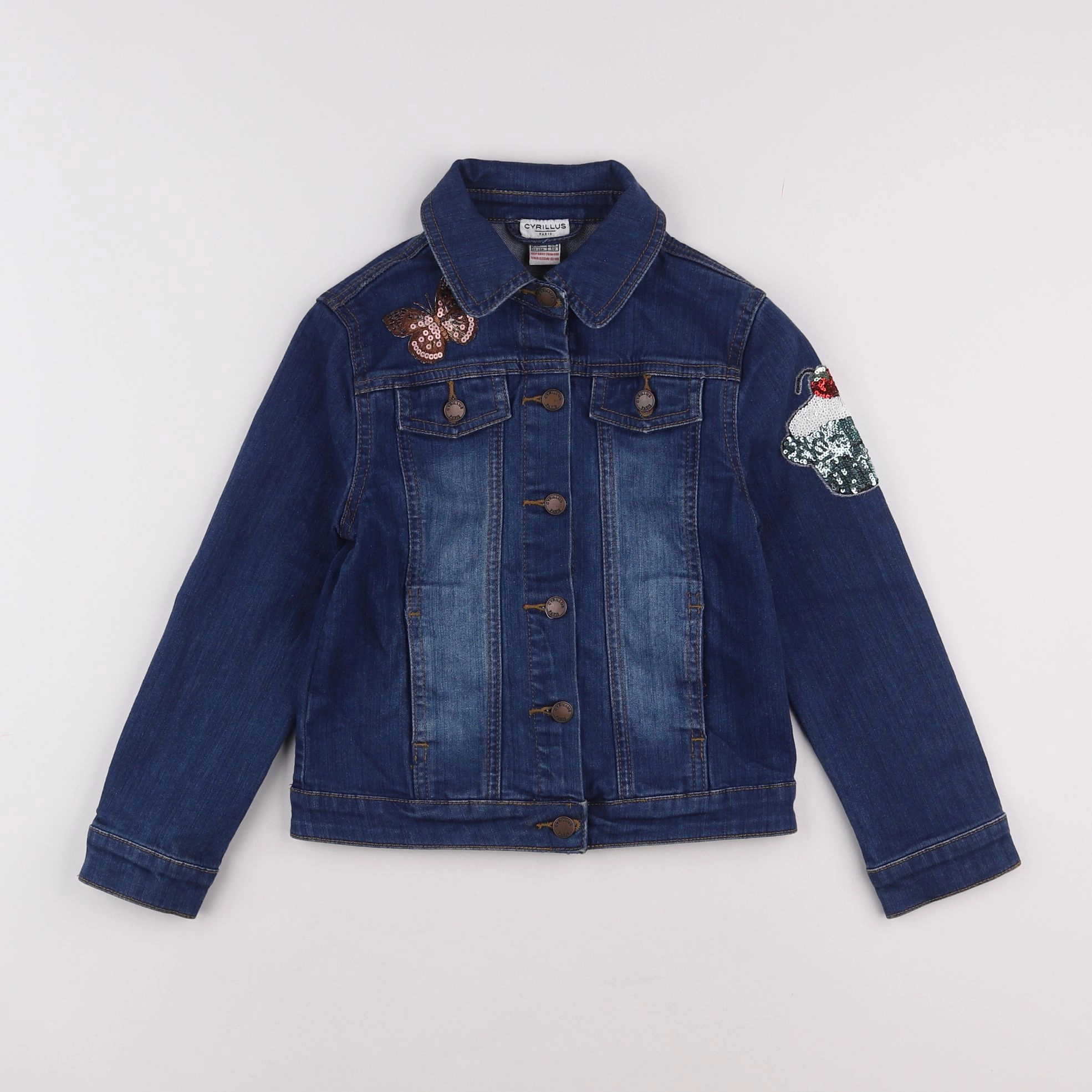 Cyrillus - veste bleu - 8 ans