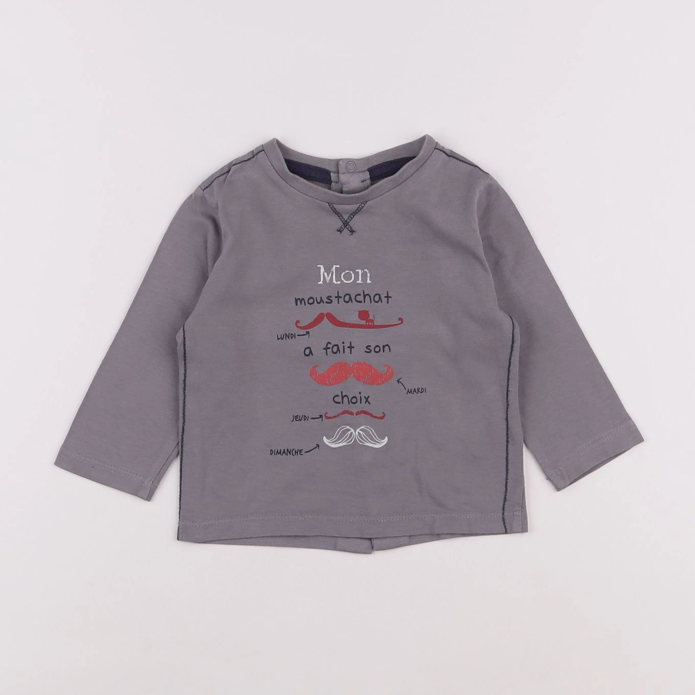 Vertbaudet - tee-shirt taupe - 9 mois