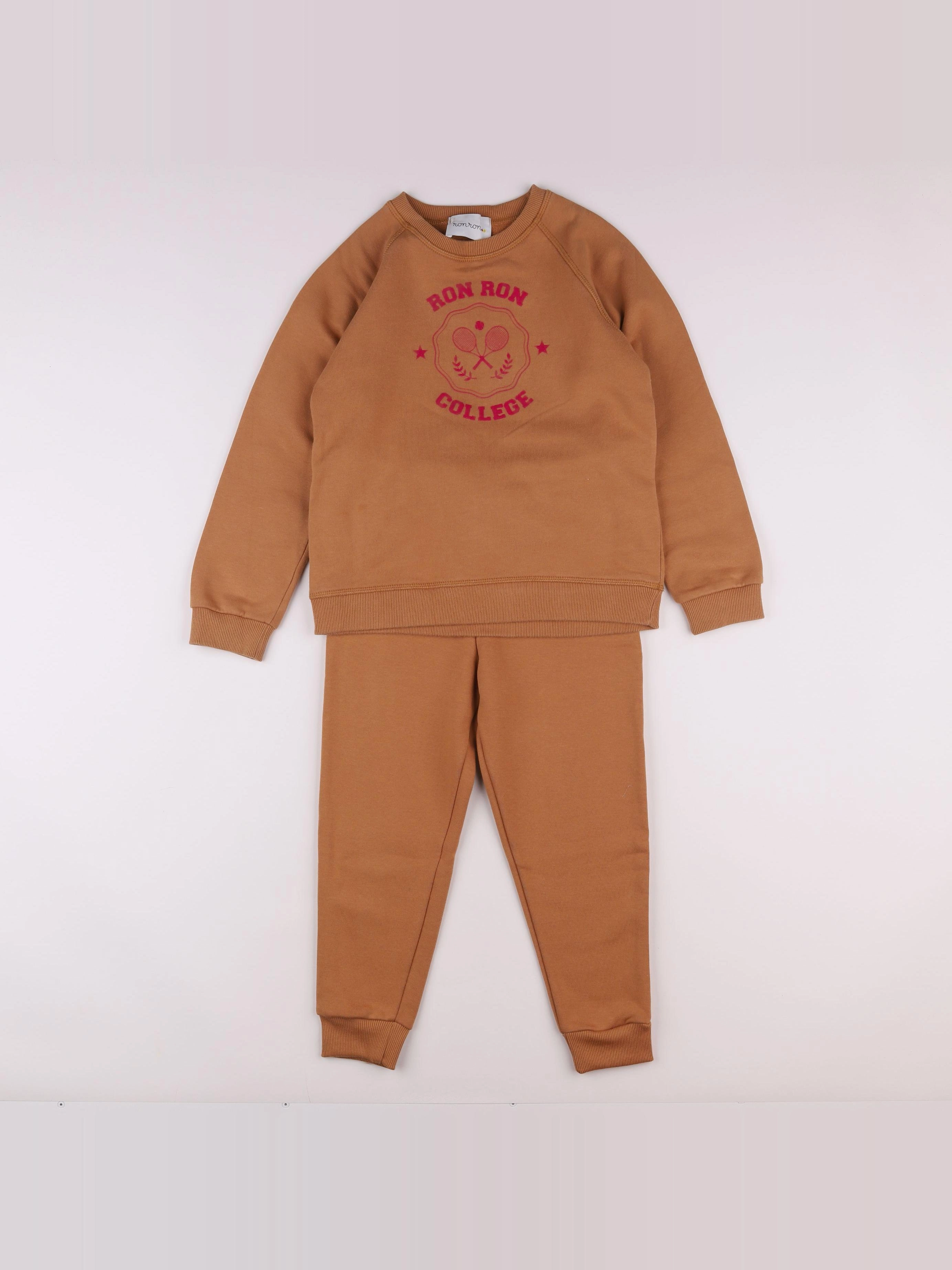 Ronron - ensemble marron - 8/9 ans