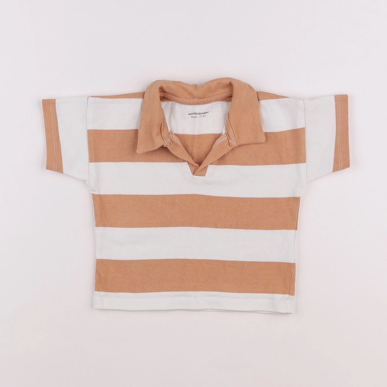 Vertbaudet - polo orange - 9 mois