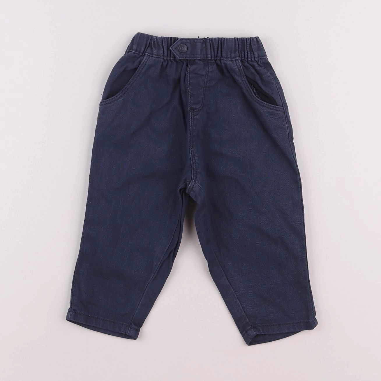 Vertbaudet - pantalon bleu - 6 mois
