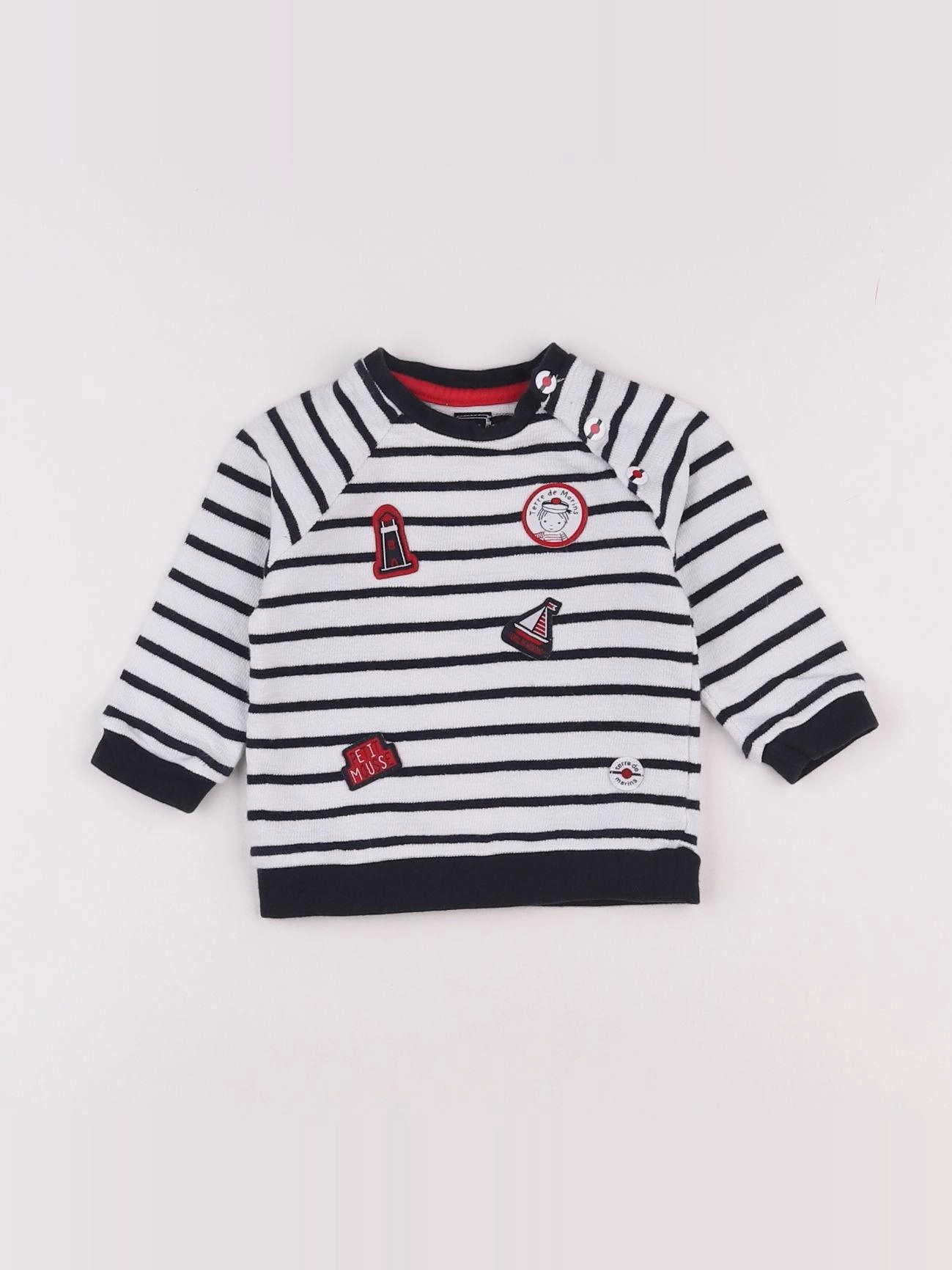 Terre de marins - pull blanc - 6 mois