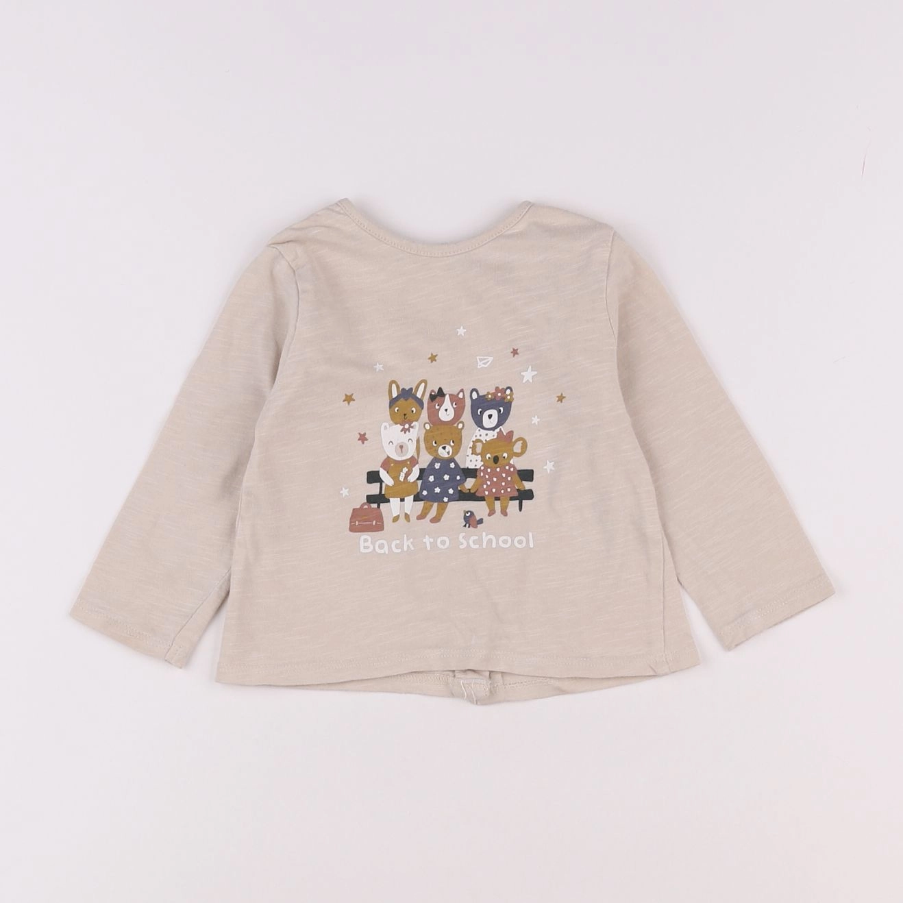 Vertbaudet - tee-shirt taupe - 6 mois