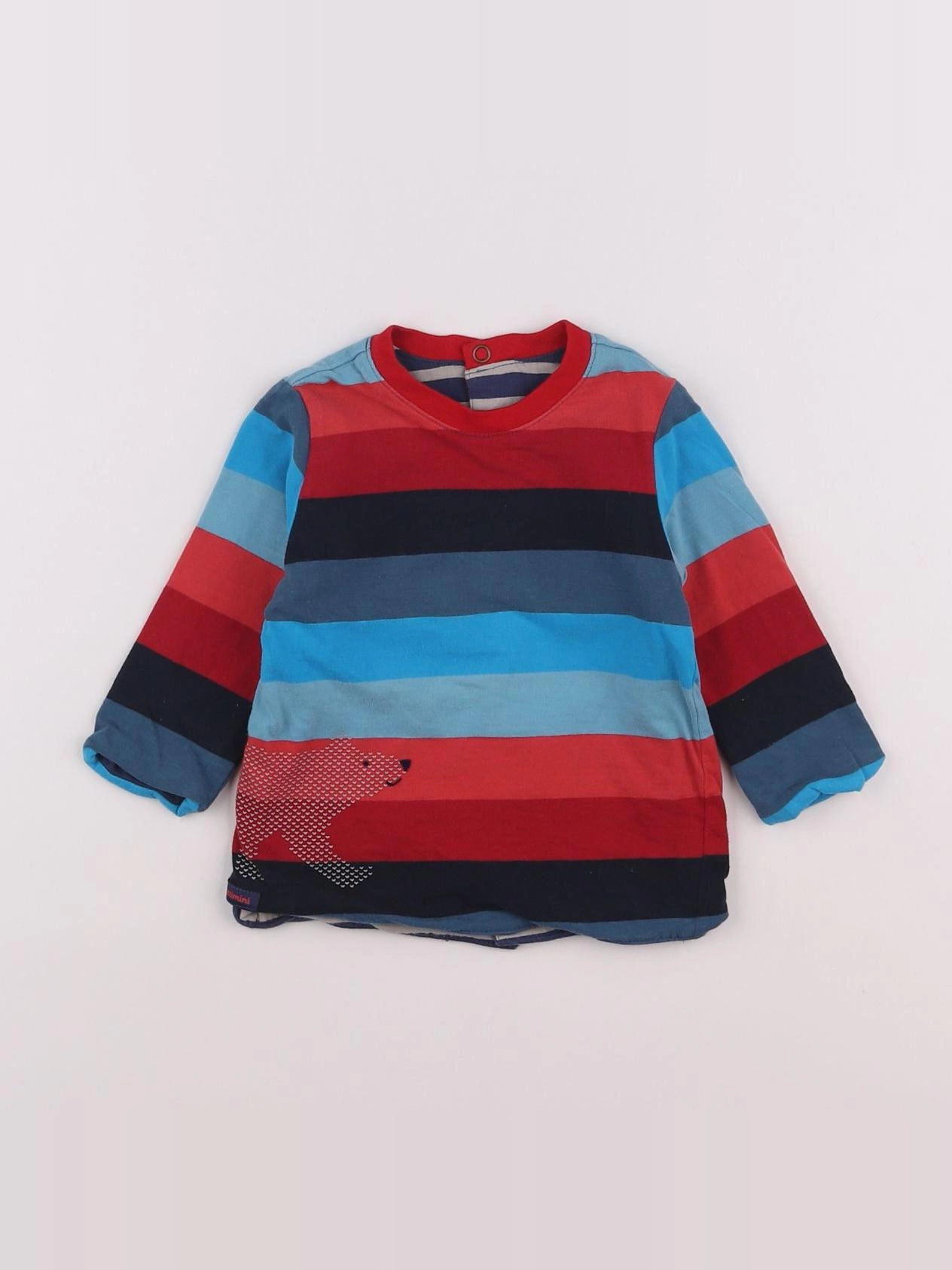 Catimini - tee-shirt réversible multicolore - 9 mois