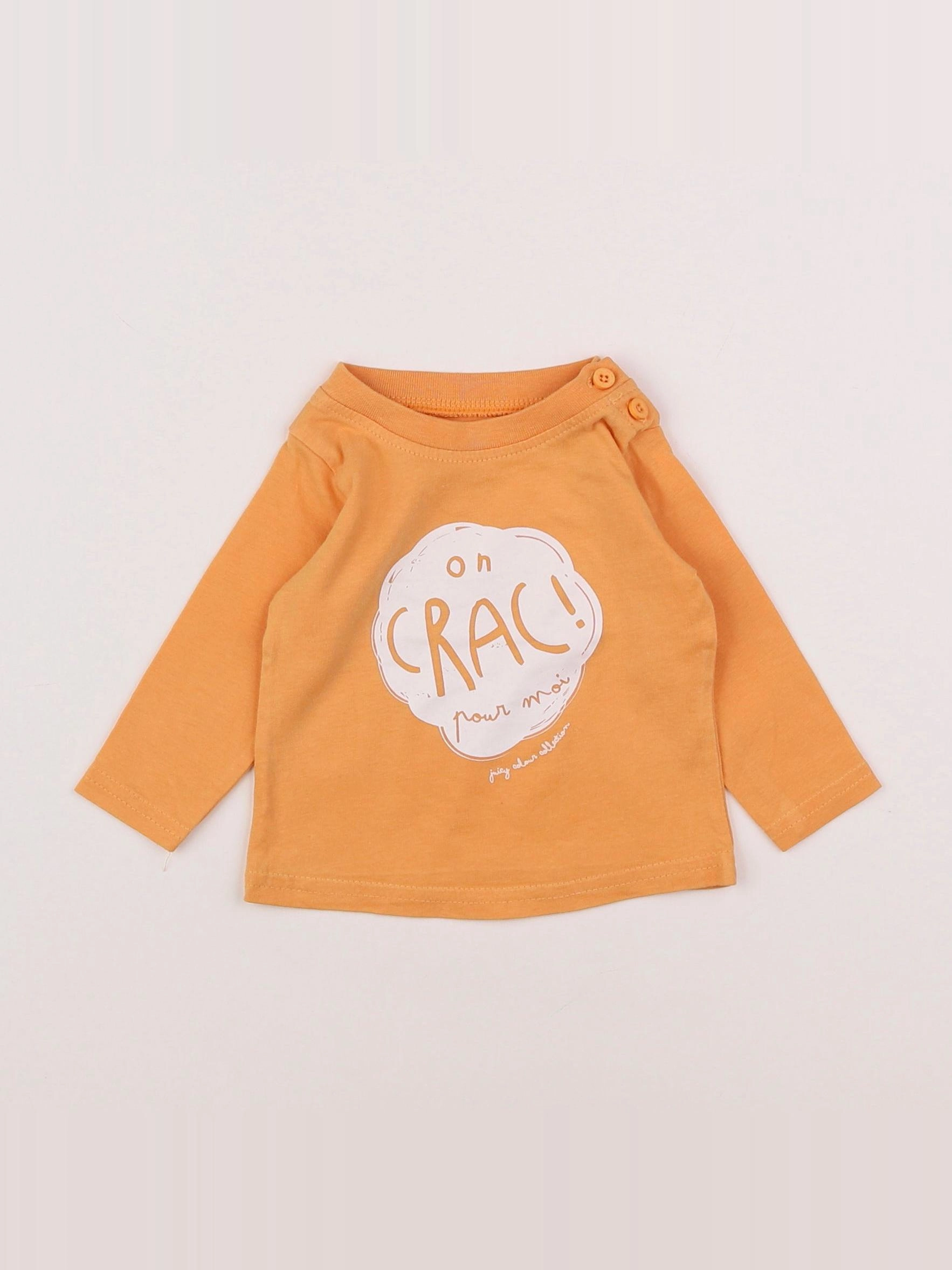 Tape à l'oeil - tee-shirt orange - 3 mois