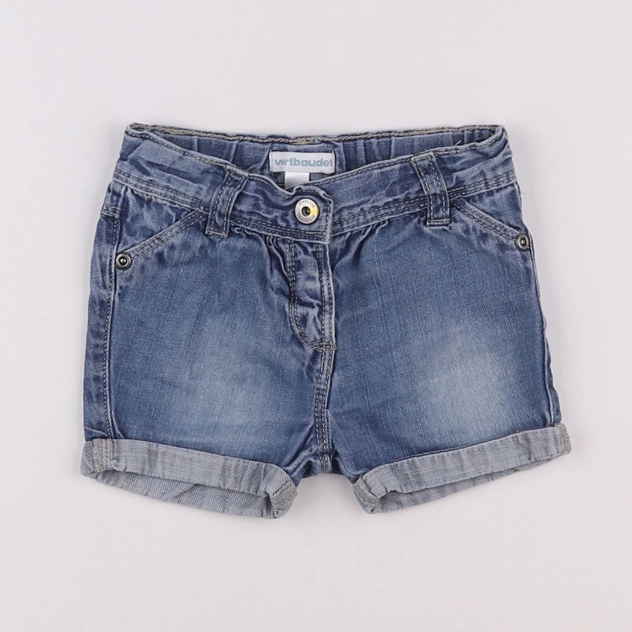 Vertbaudet - short bleu - 3/6 mois