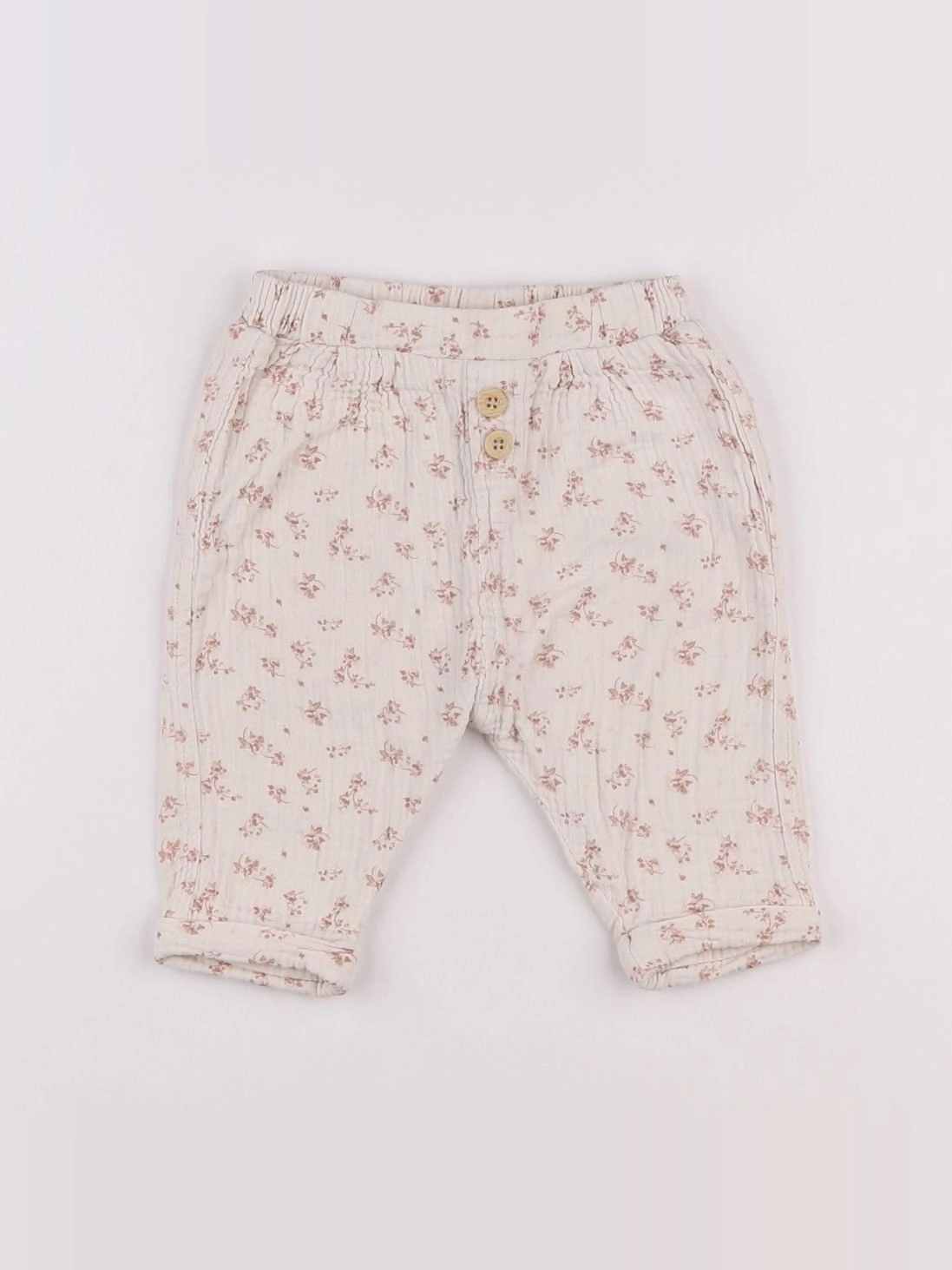 Vertbaudet - pantalon blanc - 6 mois