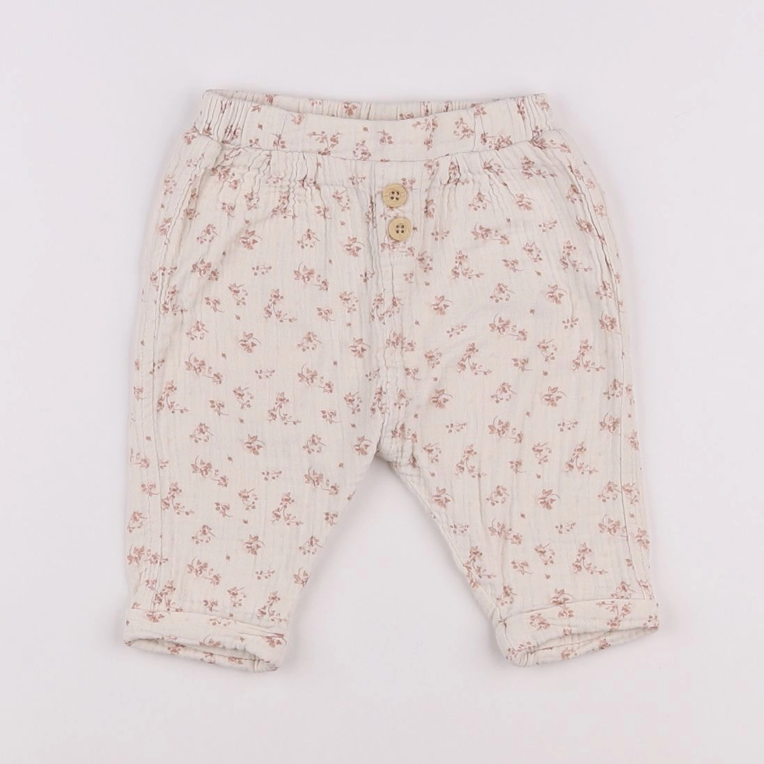 Vertbaudet - pantalon blanc - 6 mois