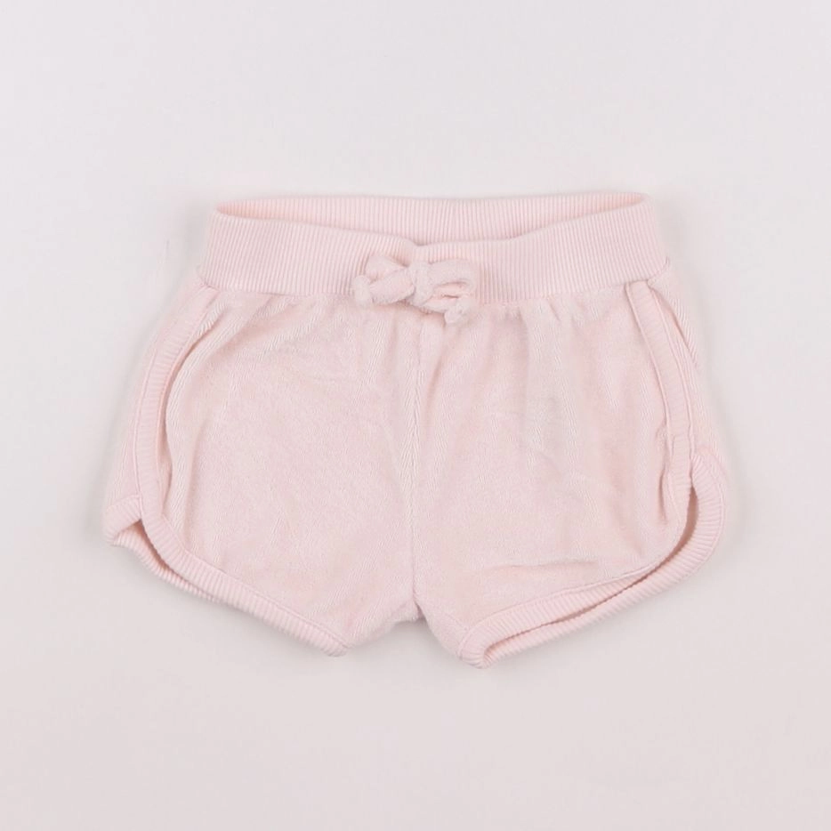 Vertbaudet - short rose - 6/9 mois