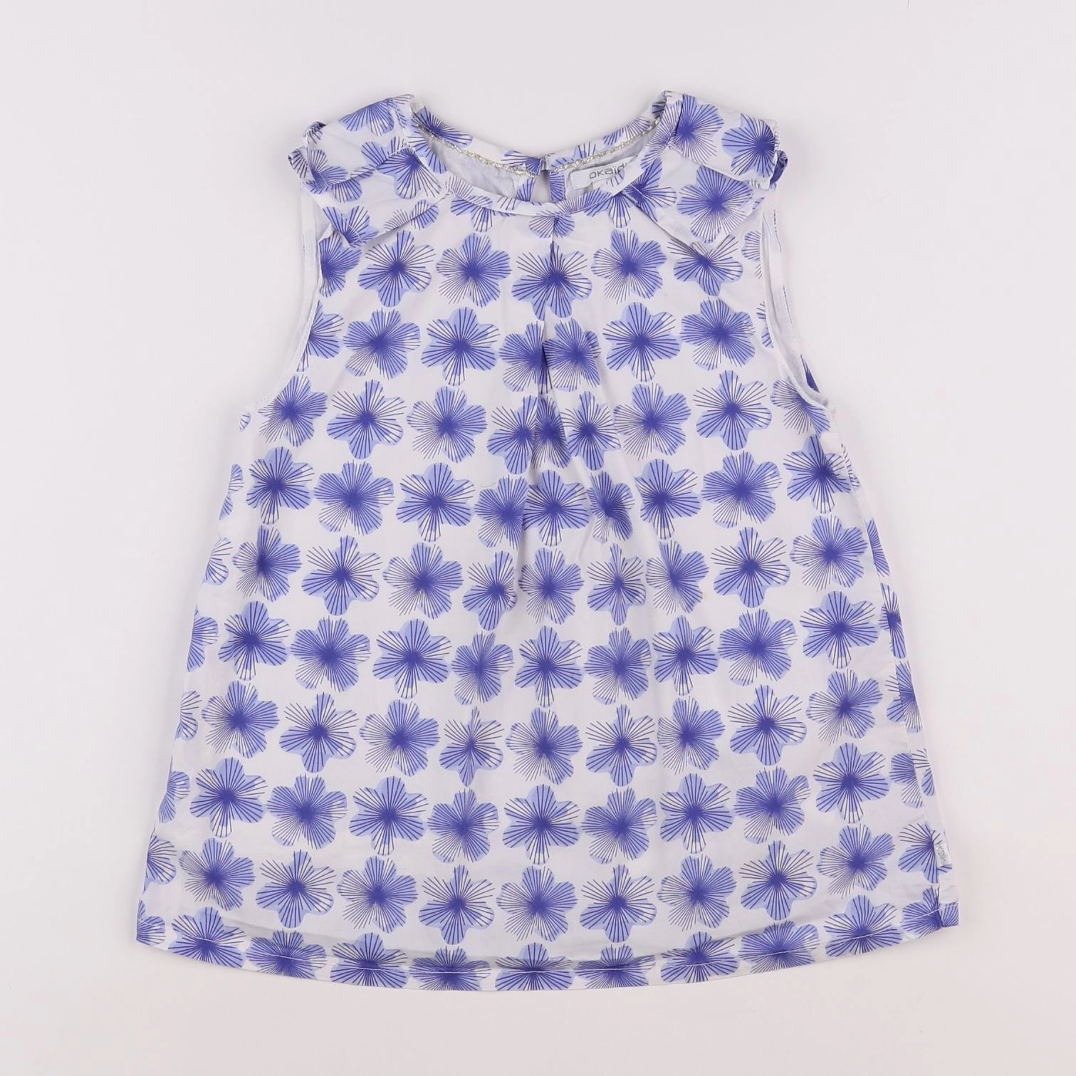 Okaidi - blouse bleu - 8 ans