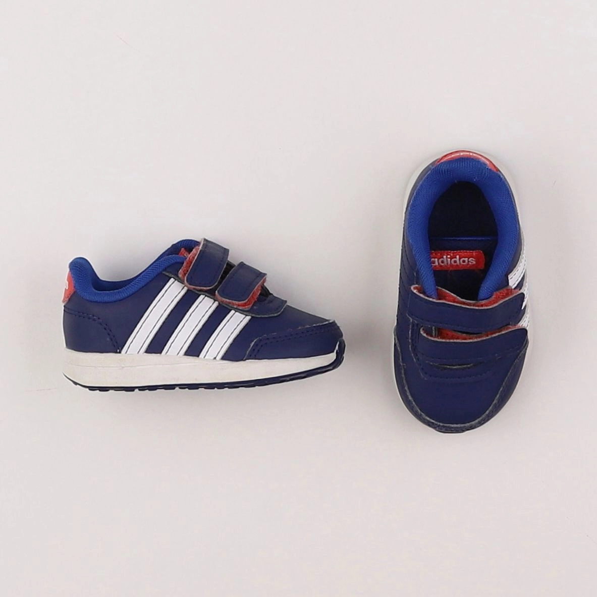 Adidas - tennis à scratch/ lacets bleu - pointure 19