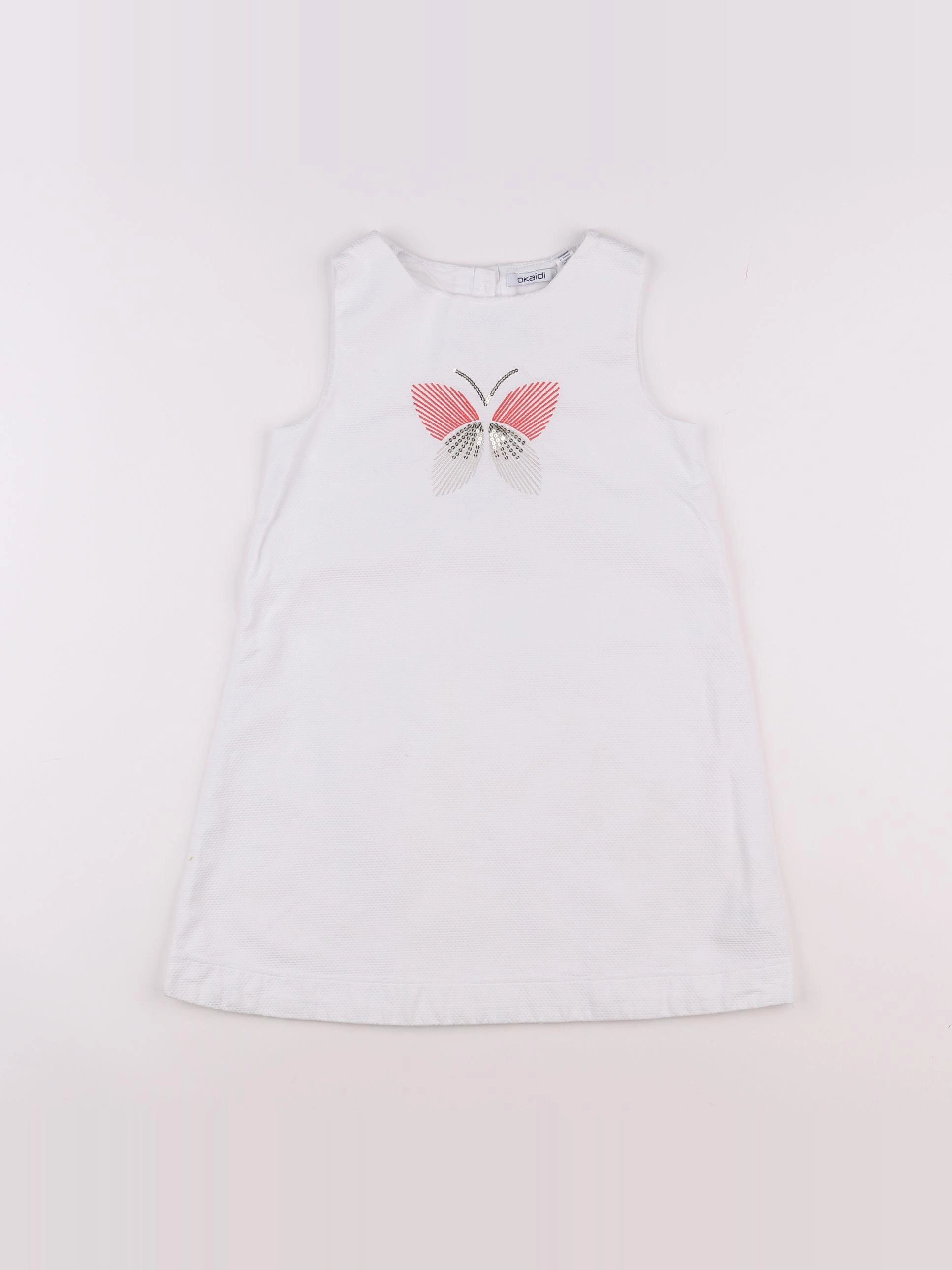 Okaidi - robe blanc - 8 ans