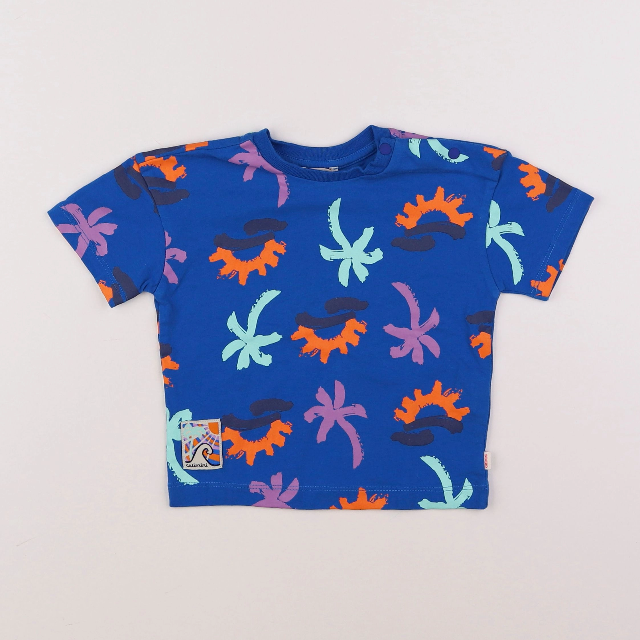 Catimini - tee-shirt bleu - 12 mois