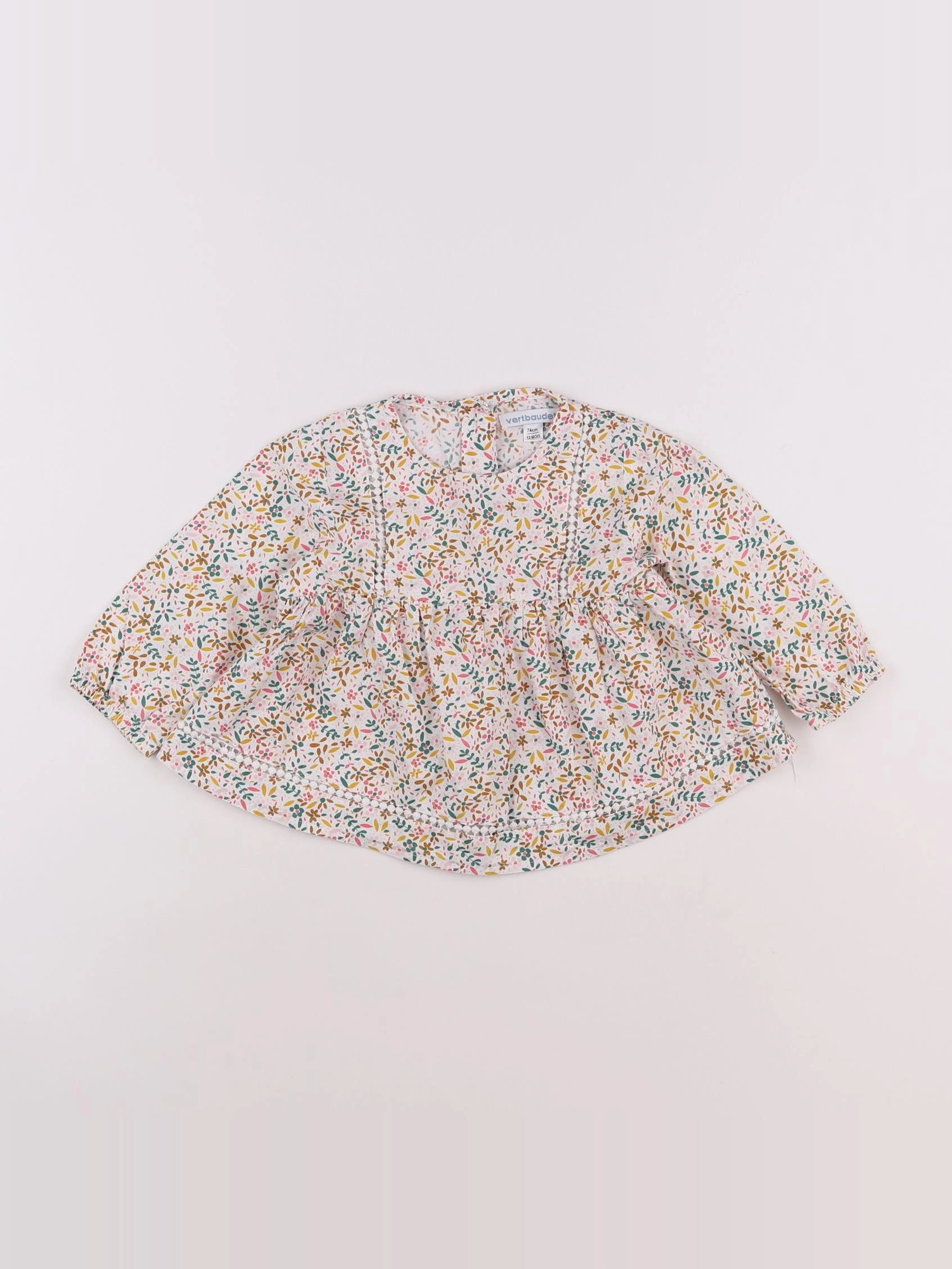 Vertbaudet - blouse multicolore - 12 mois
