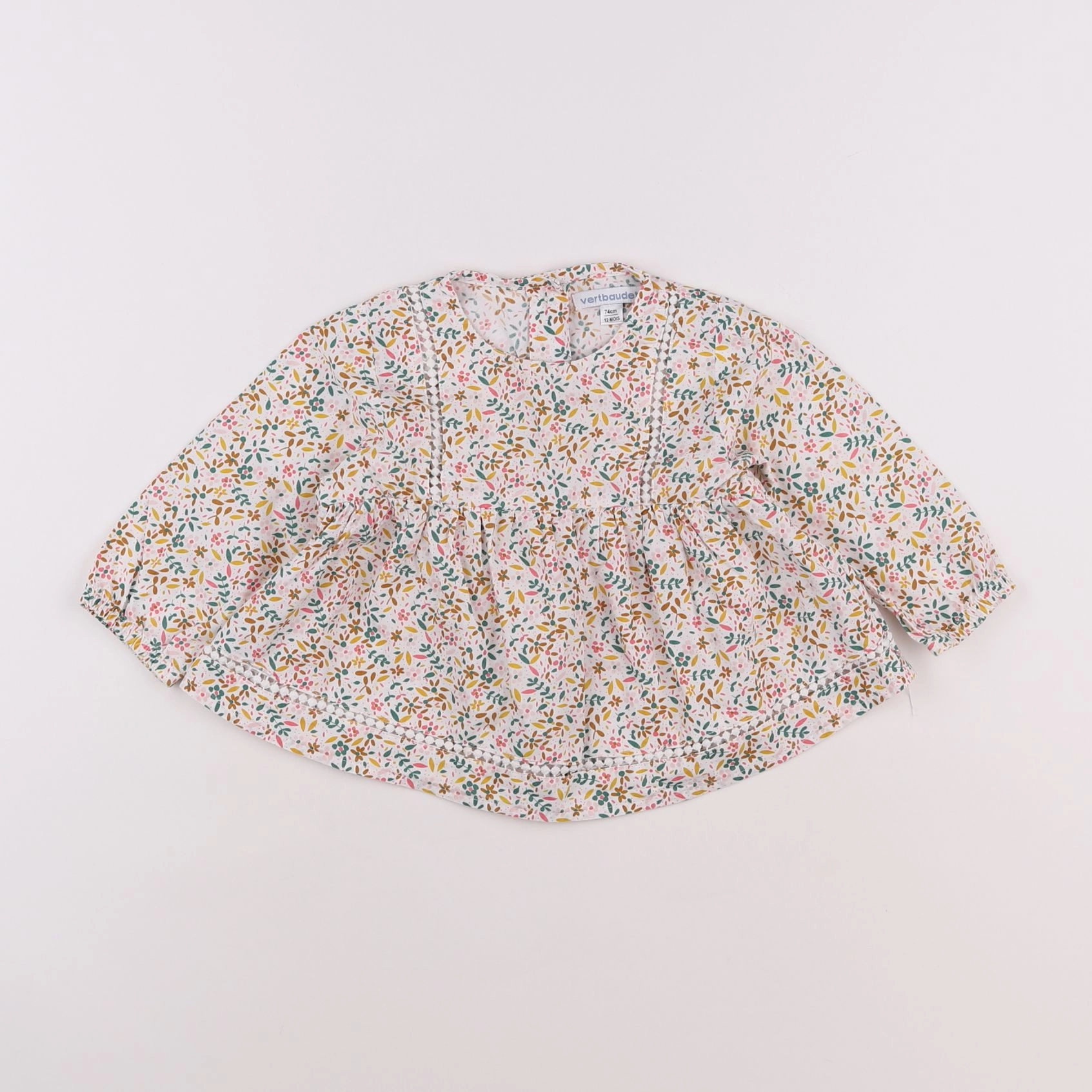 Vertbaudet - blouse multicolore - 12 mois
