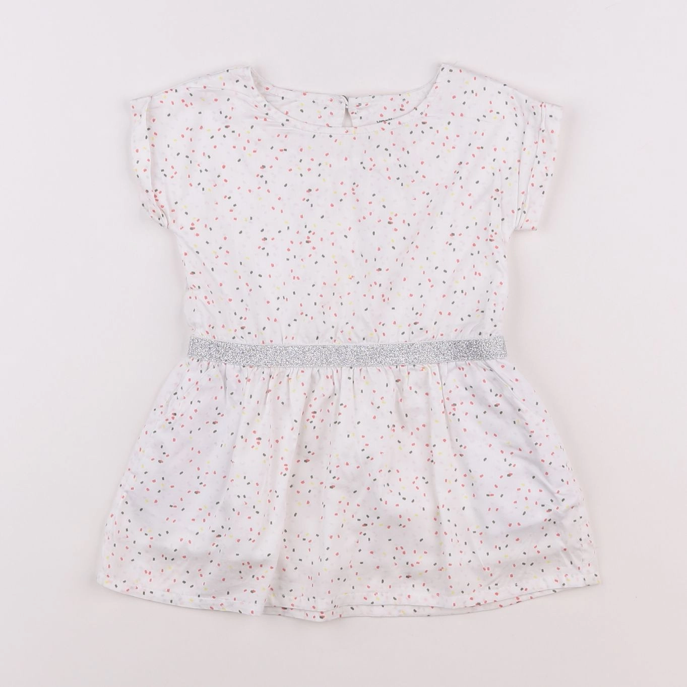 Vertbaudet - robe multicolore, argent - 2 ans