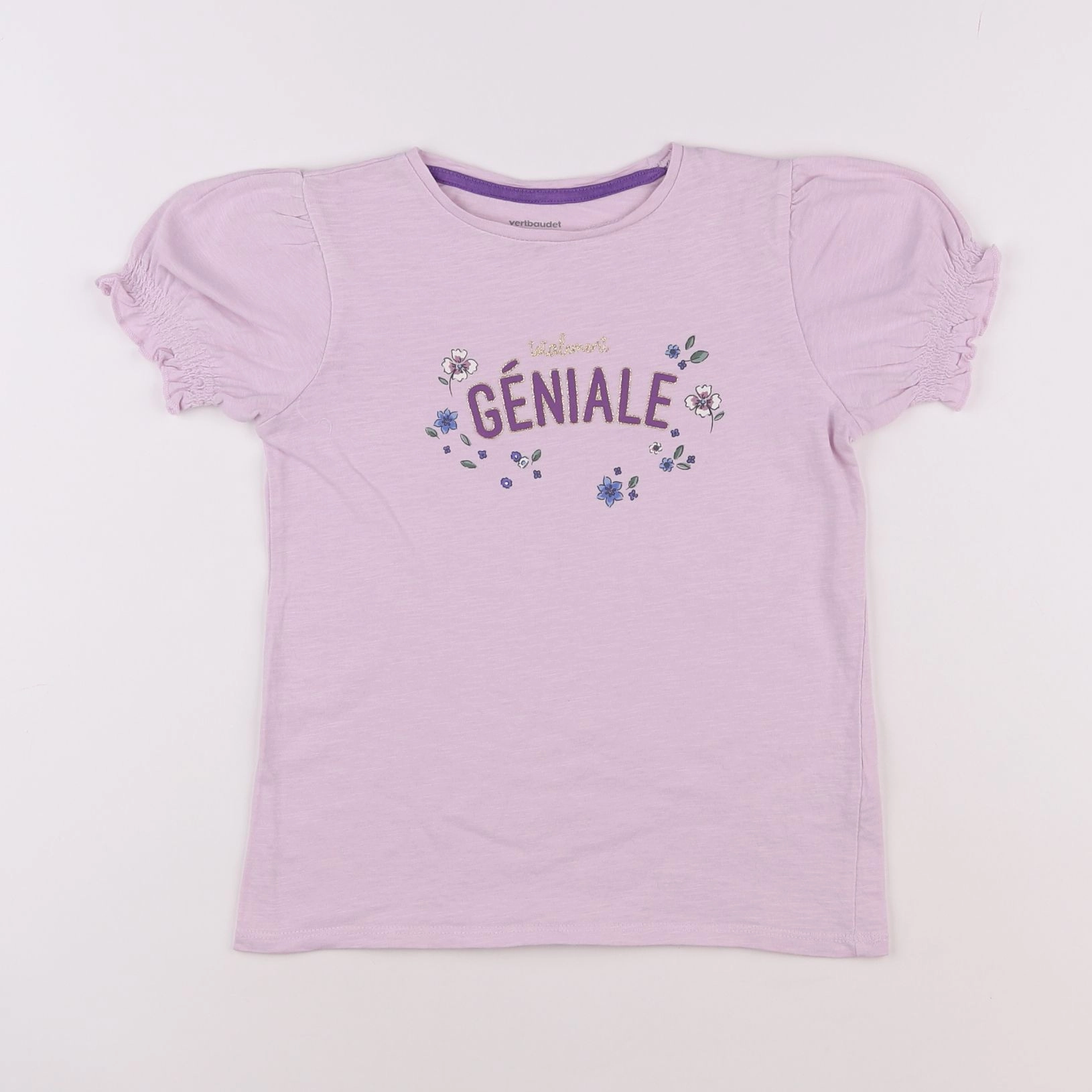 Vertbaudet - tee-shirt violet - 8 ans