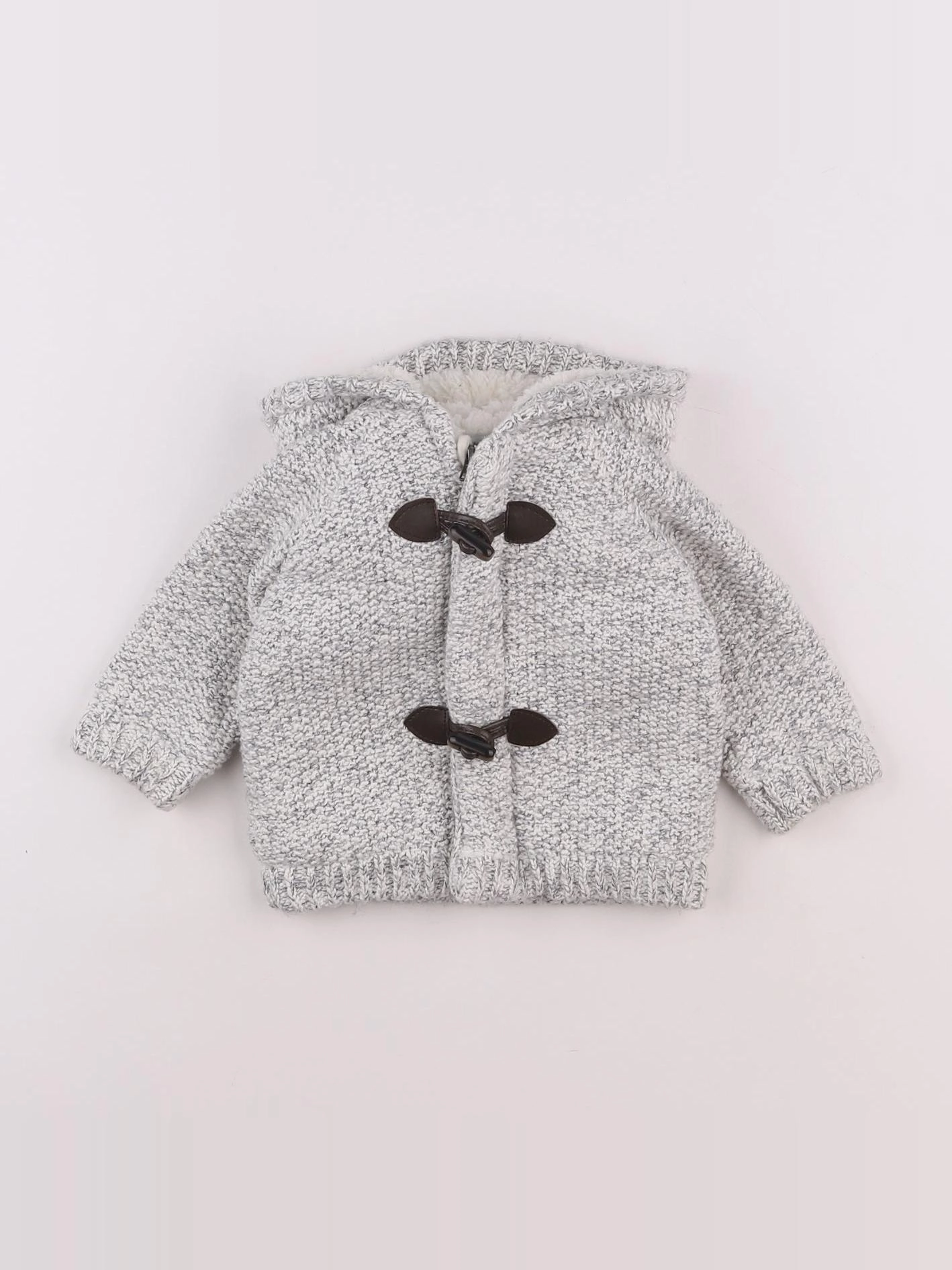Vertbaudet - veste doublé gris - 6 mois