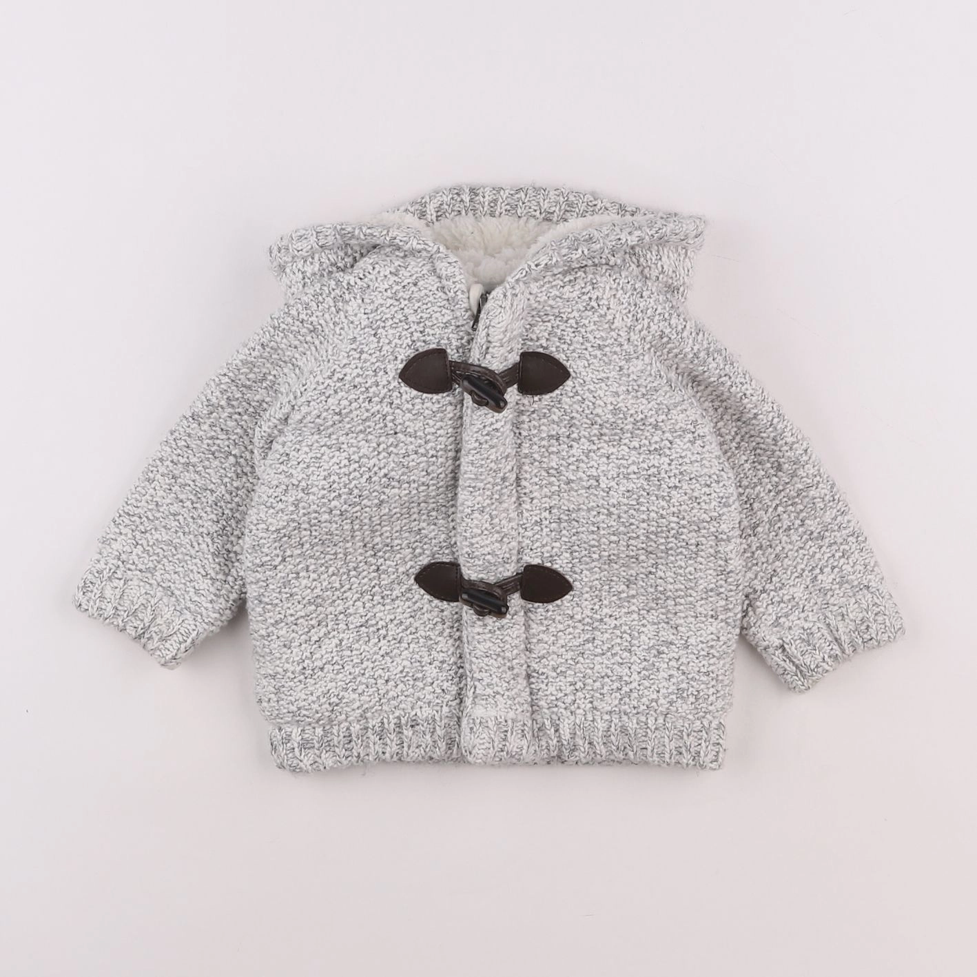 Vertbaudet - veste doublé gris - 6 mois
