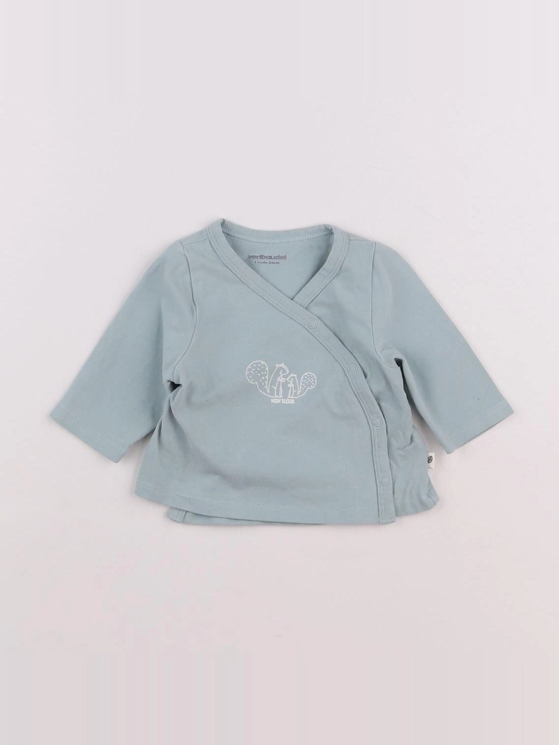 Vertbaudet - tee-shirt vert - 1 mois