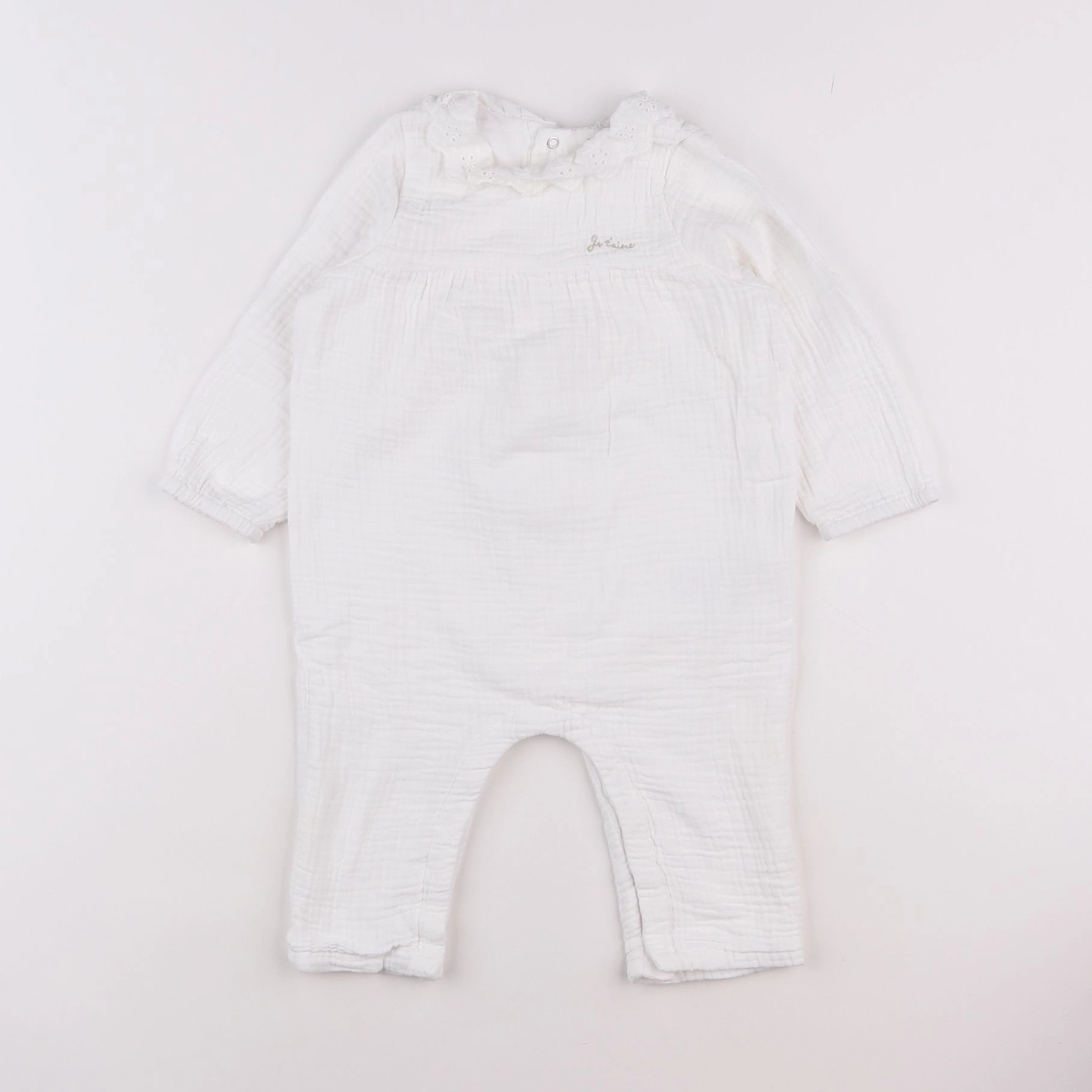 Vertbaudet - combinaison blanc - 12 mois