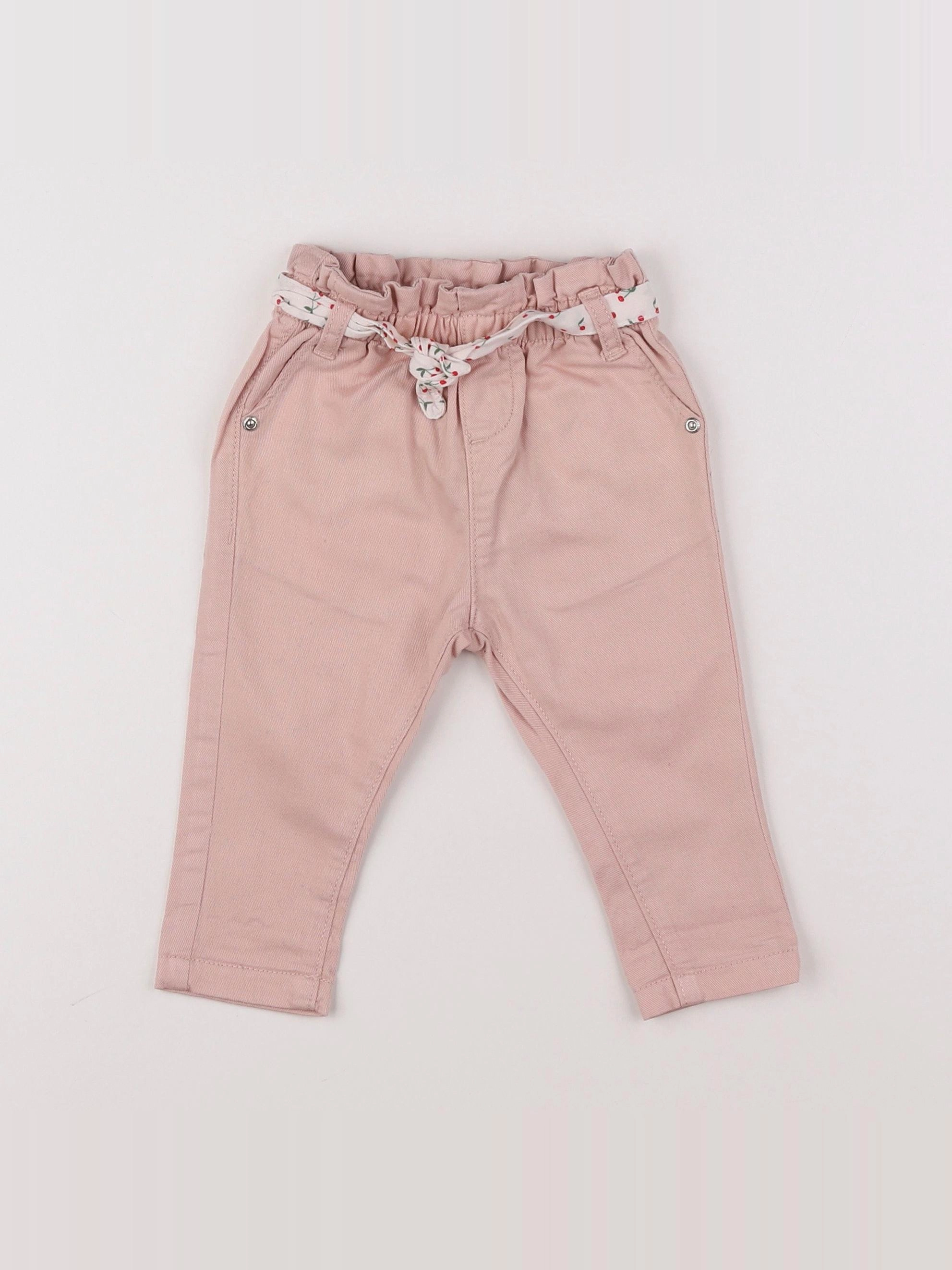 Vertbaudet - pantalon rose - 6 mois