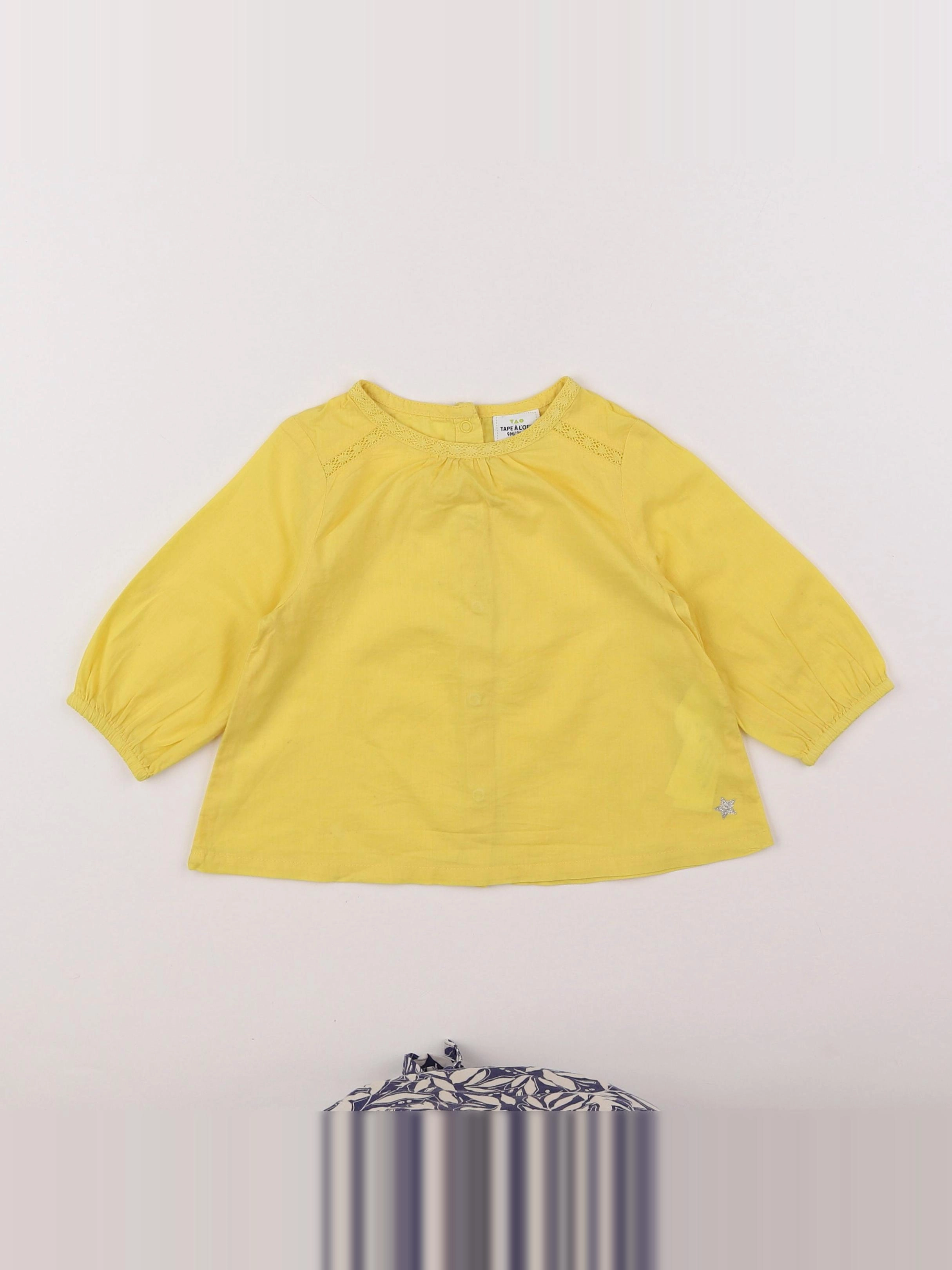 Tape à l'oeil - blouse jaune - 9 mois
