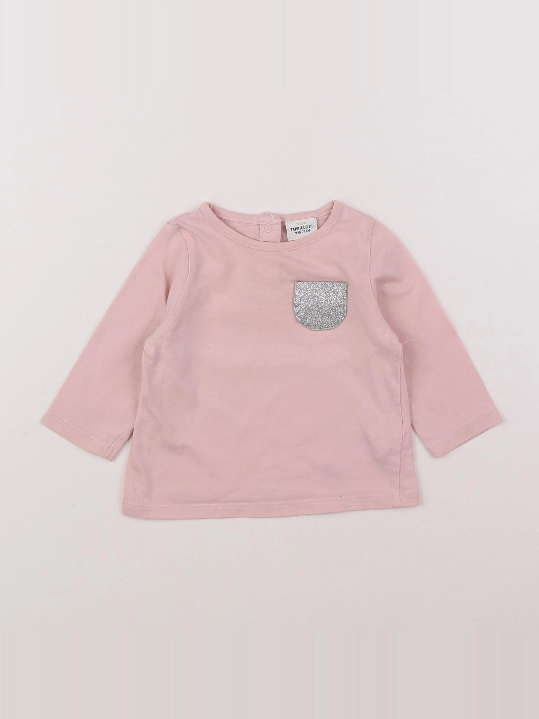 Tape à l'oeil - tee-shirt rose - 9 mois